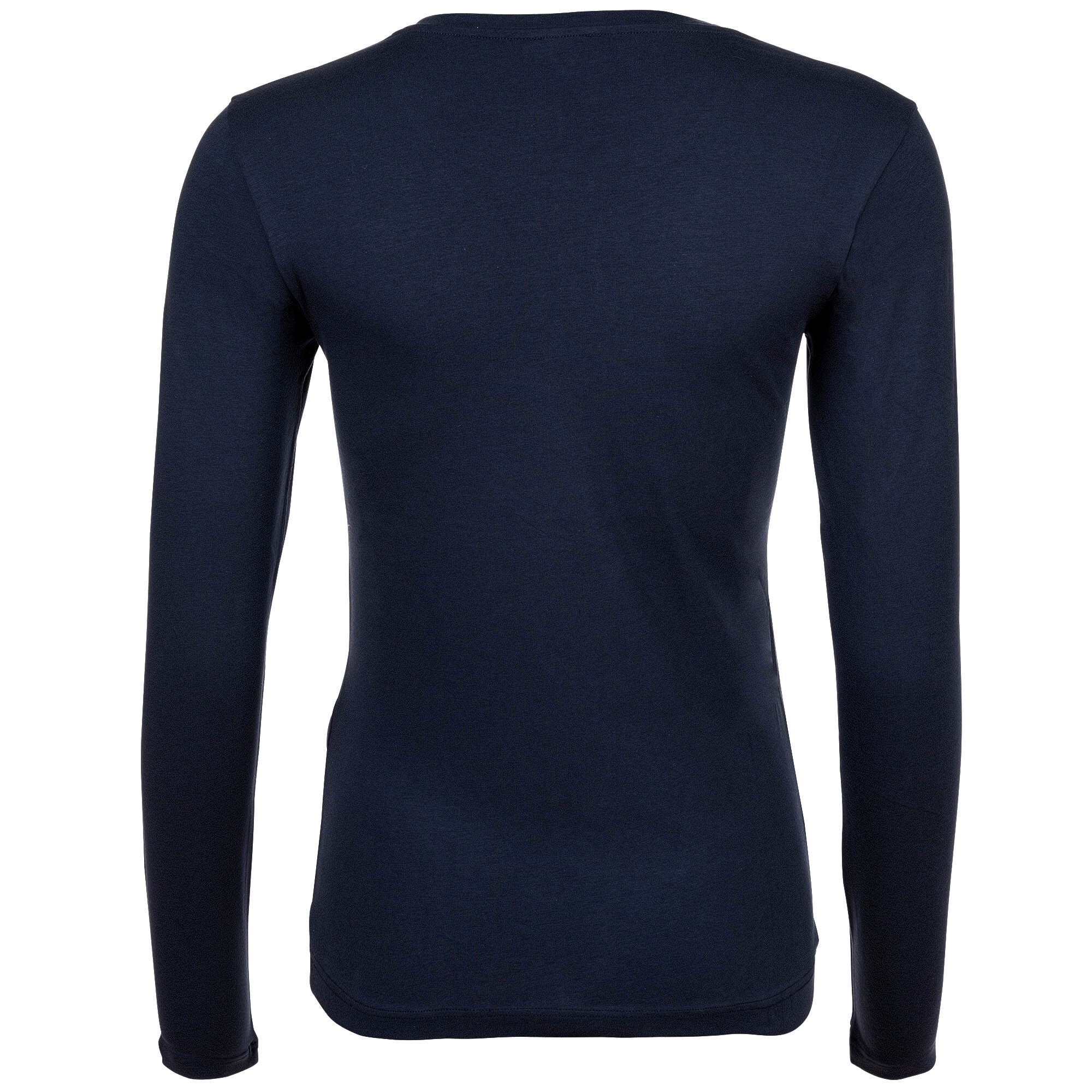Emporio ESSENTIAL Armani T-Shirt LOGO STUDS Damen Langarm-Shirt Blau -