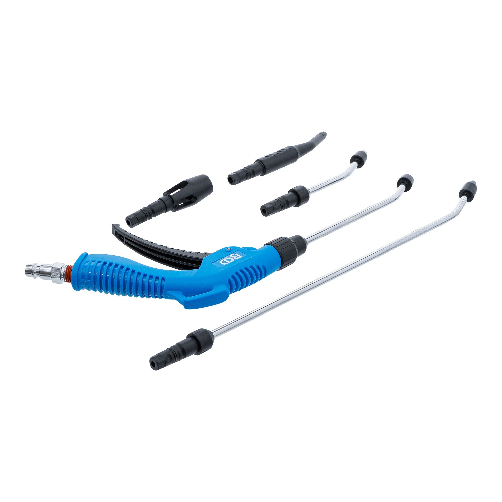 BGS technic Ausblaspistole BGS Druckluft-Ausblaspistolen-Satz mit 5 Aufsätzen