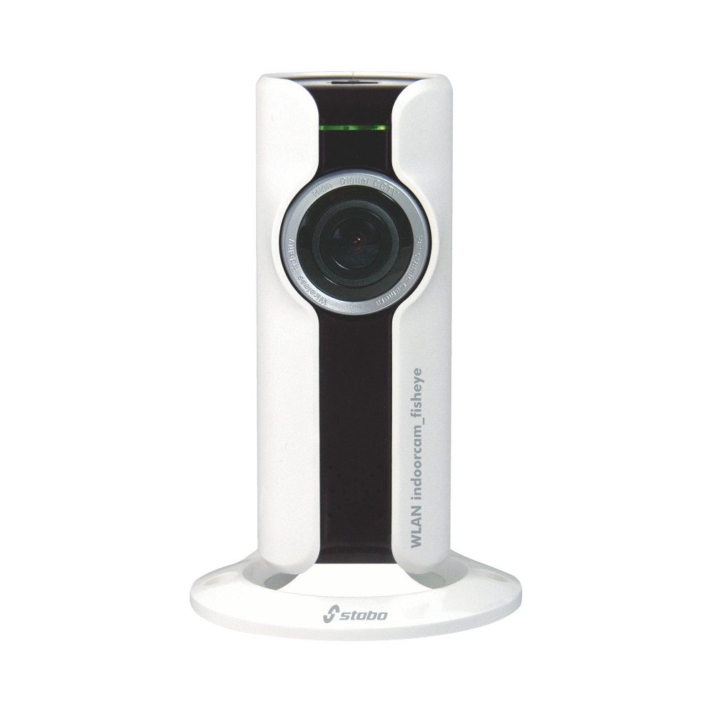 Stabo Überwachungskamera Stabo WLAN Indoorcam Fisheye Kamera (Innenbereich, WLAN Indoor-Kamera mit 180° Fisheye-Sicht)
