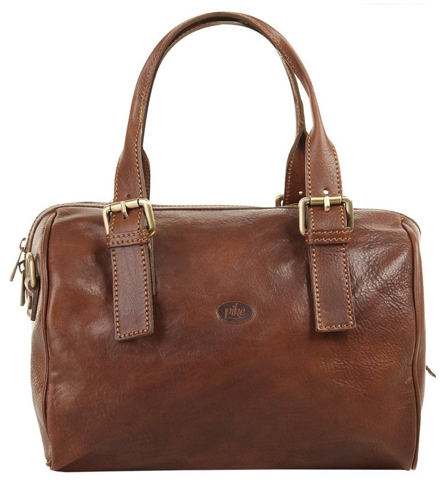 Piké Henkeltasche PIKÉ Damen echt Leder, Made in Italy, echt Leder, Made in Italy