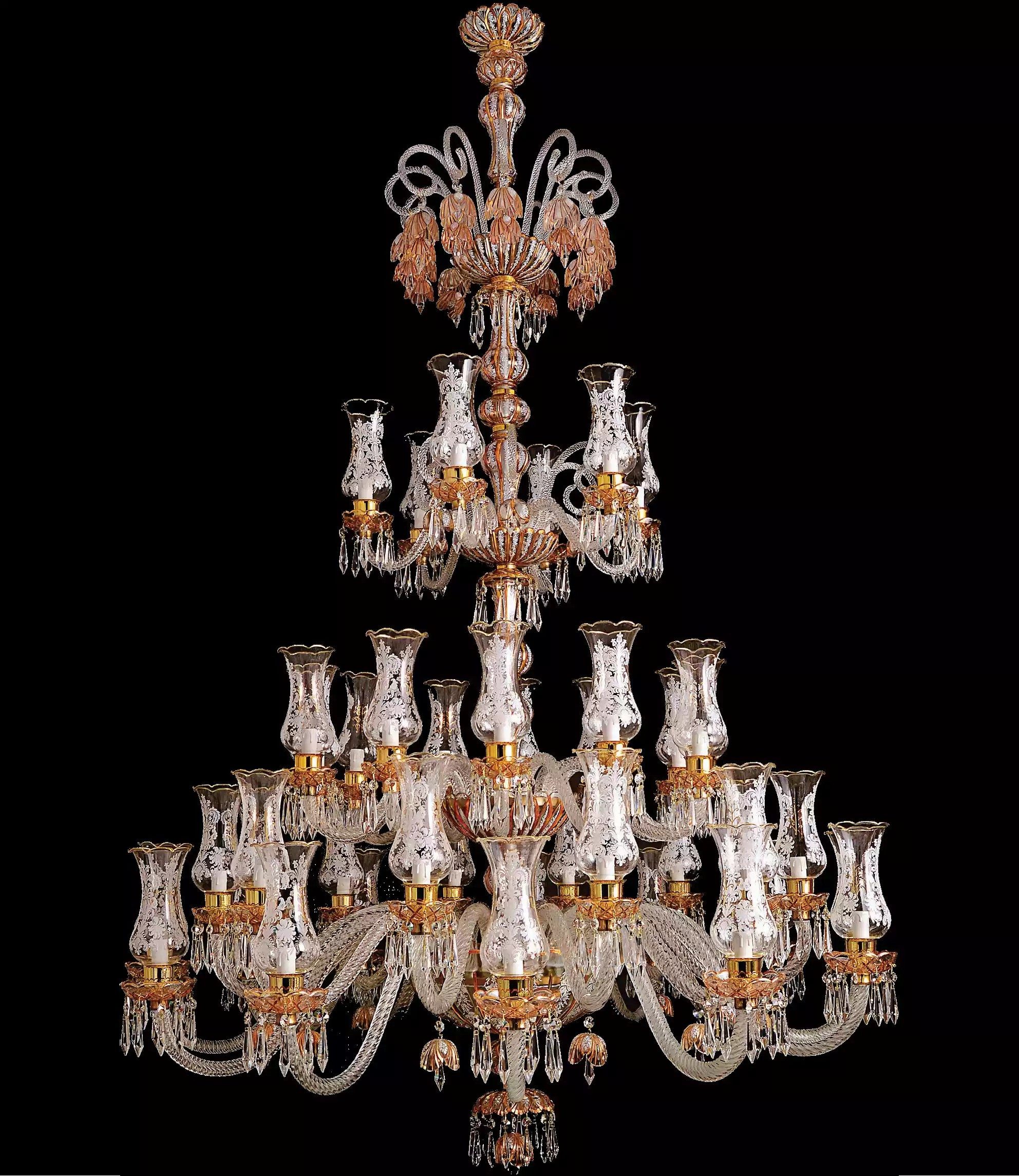 JVmoebel Kronleuchter Eleganter Pendelleuchter aus Metall in Gold mit Kristallakzenten, Leuchtmittel wechselbar, Made in Europa