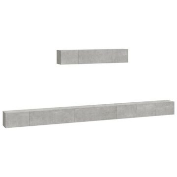 furnicato TV-Schrank 6-tlg. TV-Schrank-Set Betongrau Holzwerkstoff