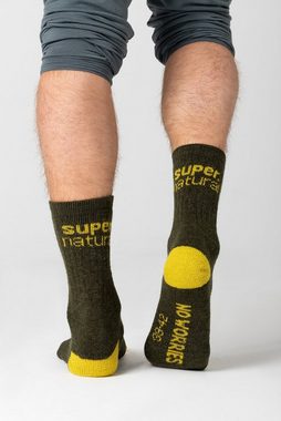 SUPER.NATURAL Sportsocken Alpaka Socken SN COSY SOCKS (2-Paar) No smell-no worries, Alpaka-Materialmix