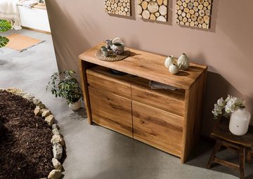 Massivmoebel24 Sideboard Sideboard Wildeiche 131x45x96 natur geölt PURE OAK #103