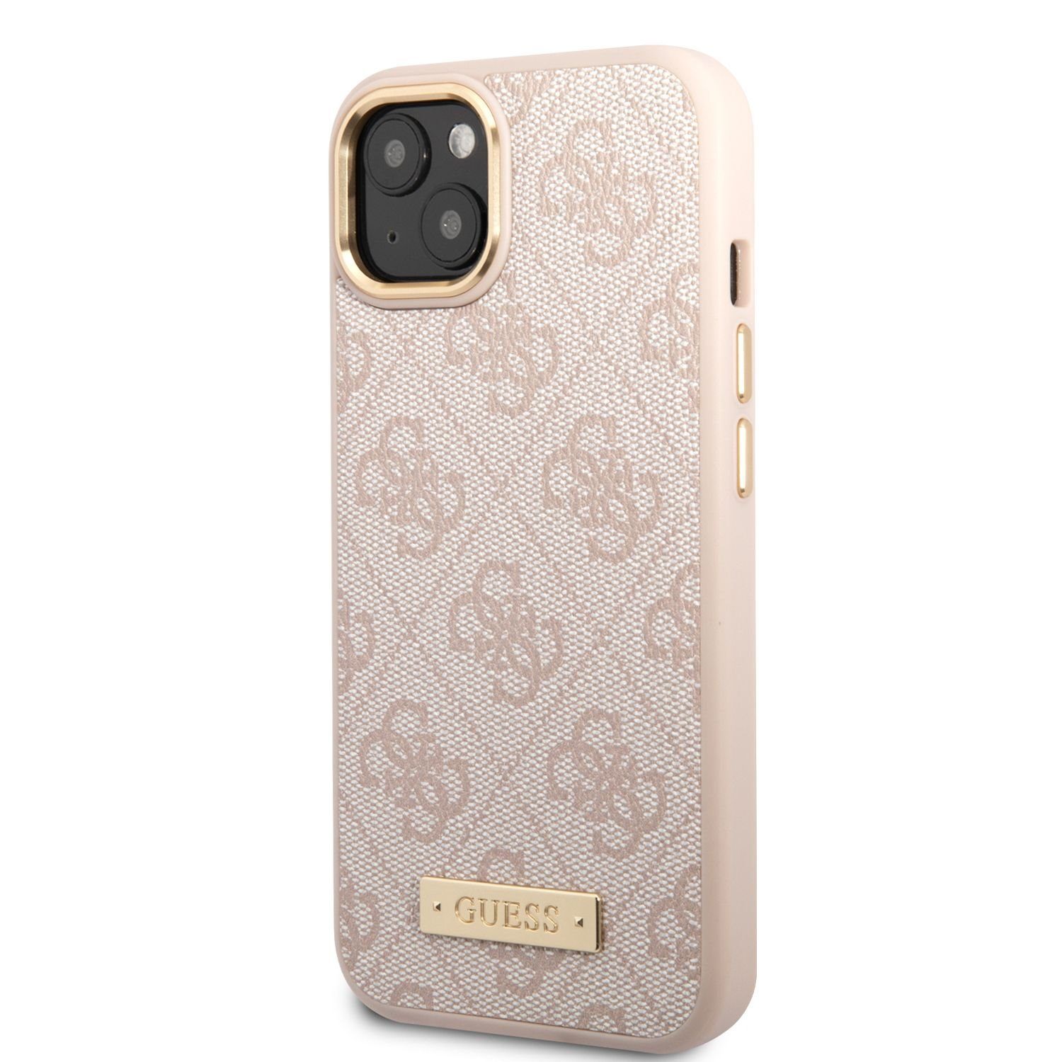Guess Handyhülle Guess PU 4G MagSafe Compatible Case für iPhone 14 Plus Pink Schutzhüll