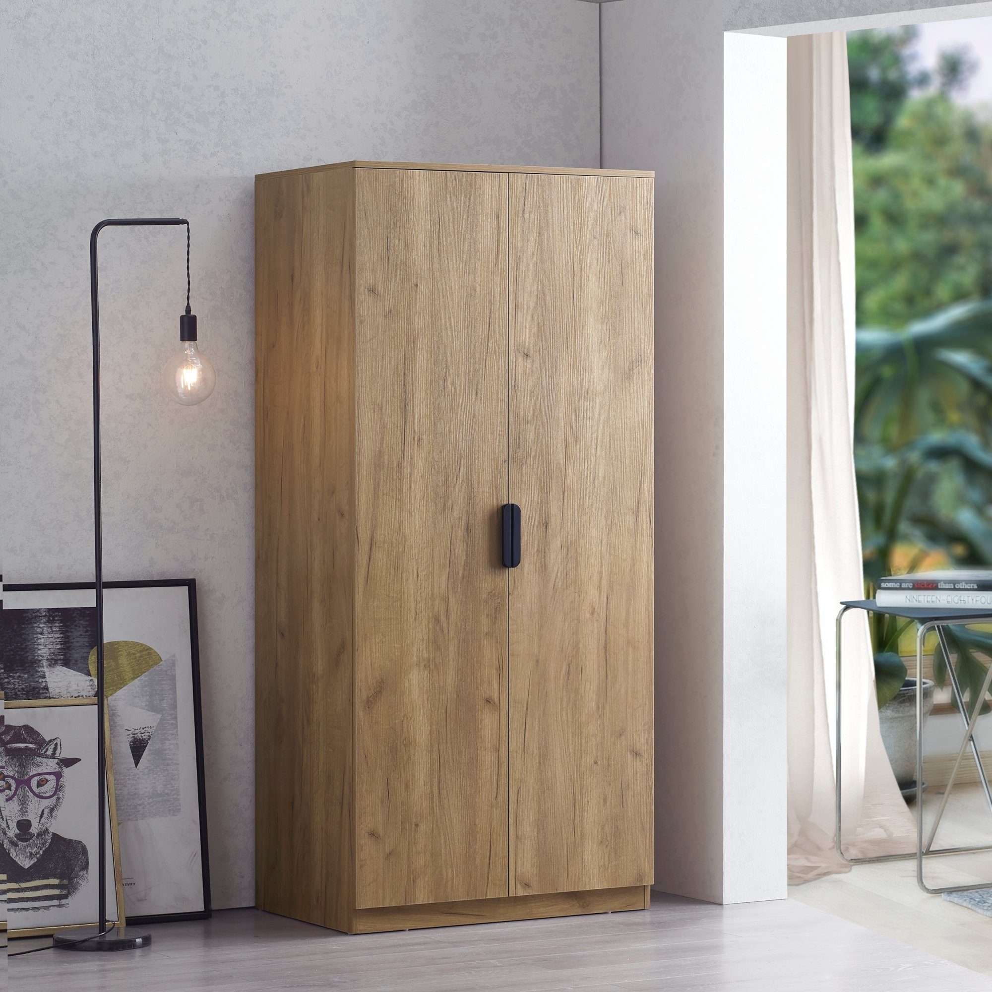 en.casa Kleiderschrank »Eiselfing« 2 Türen 1 günstig online kaufen