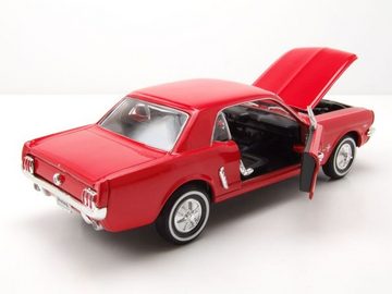 Welly Modellauto Ford Mustang Coupe 1964 1/2 rot Modellauto 1:24 Welly, Maßstab 1:24