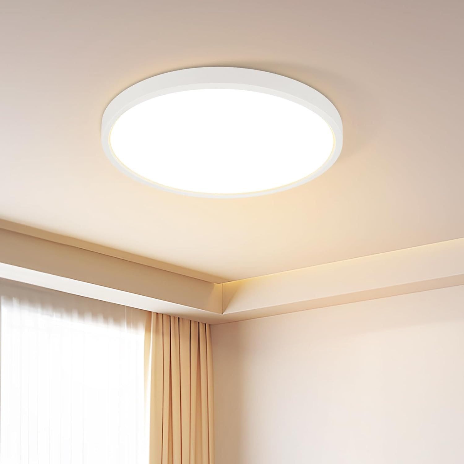 Nettlife LED Panel Ø17cm Warmweiß Panel Integriertes Design, LED fest integriert, Warmweiß, für Flur Küche Schlafzimmer