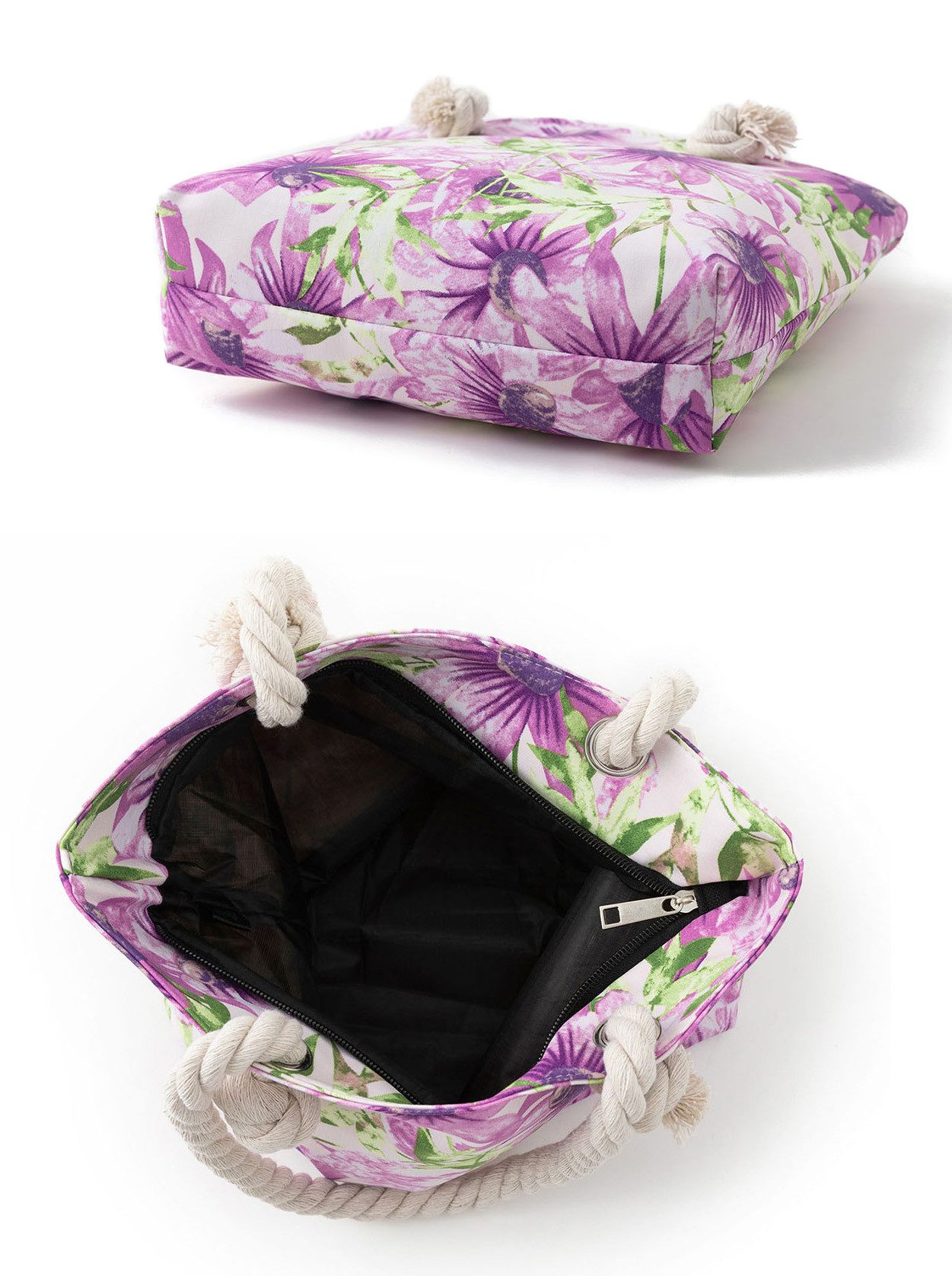 axy Strandtasche Kinder Mädchen Multifunktionale Strandtasche florales Muster, Modisch, leicht, Faltbar
