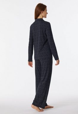 Schiesser Pyjama "Contemporary Nightwear" (Set, 2 tlg) Oberteil mit Reverskragen und durchgehender, funktionaler Knopfleiste