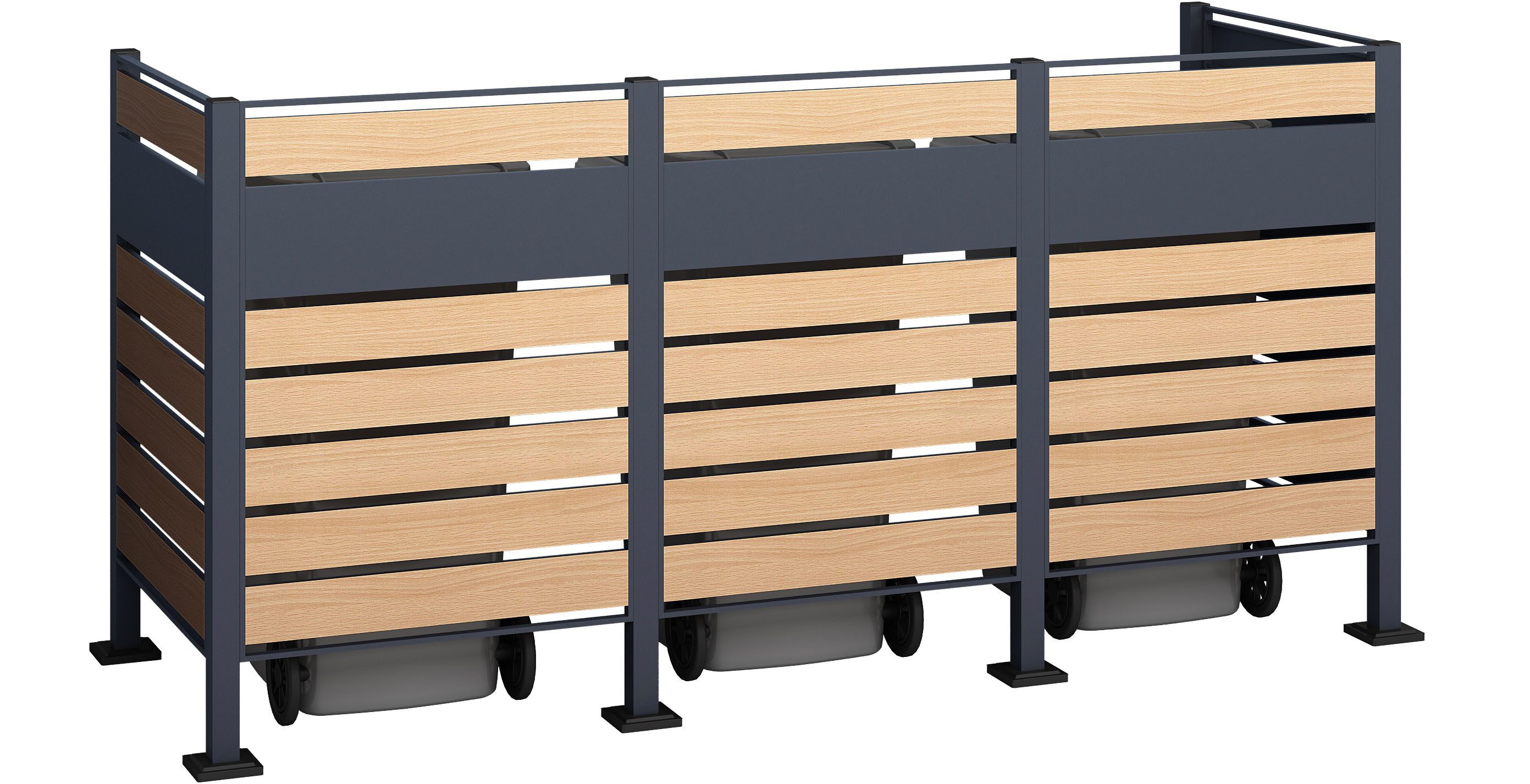 WESTMANN Mülltonnenbox Planum, Platz für 3 Mülltonnen ja 240 L