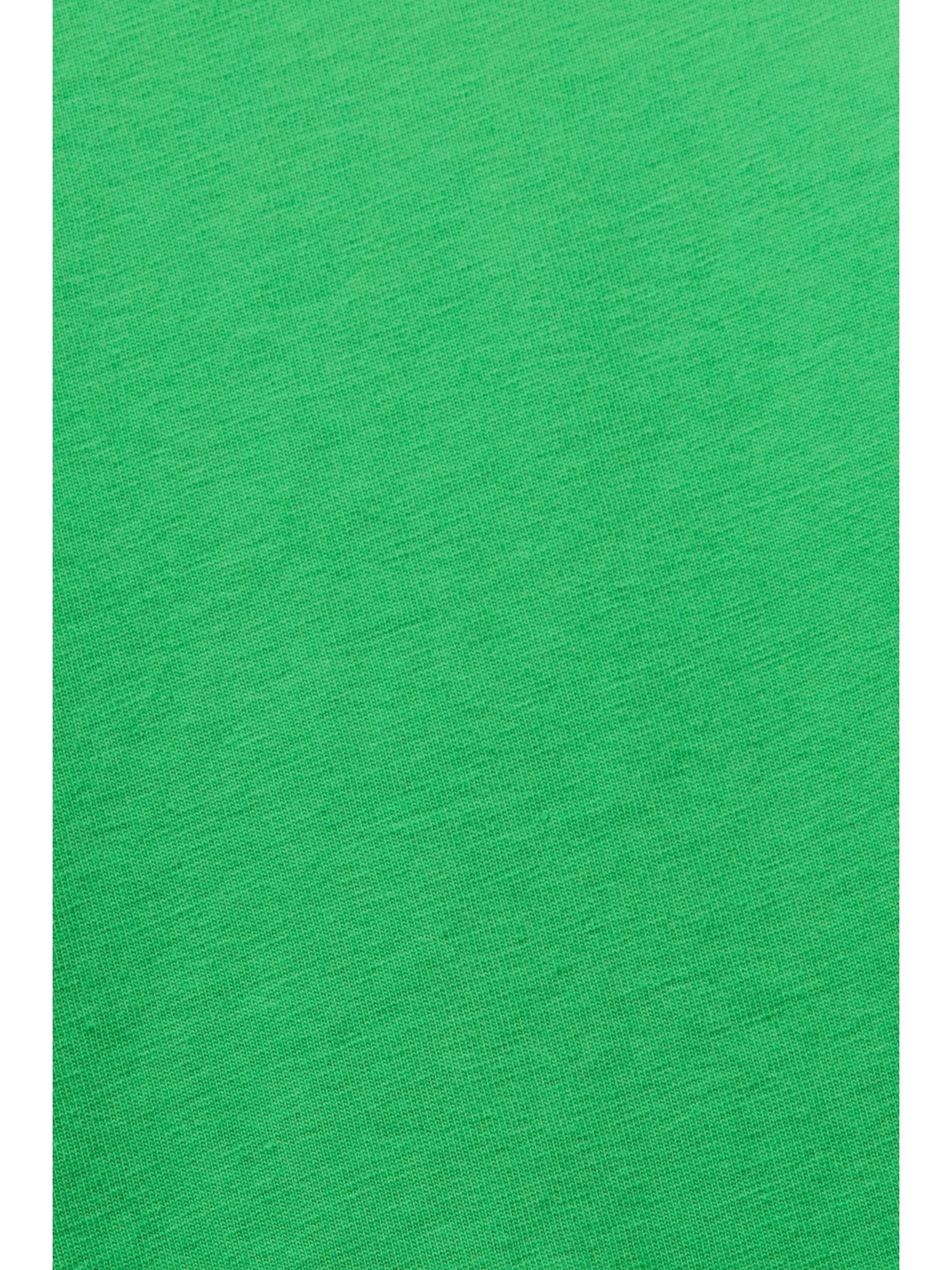 mit Baumwoll-T-Shirt GREEN Esprit (1-tlg) T-Shirt Rundhalsausschnitt