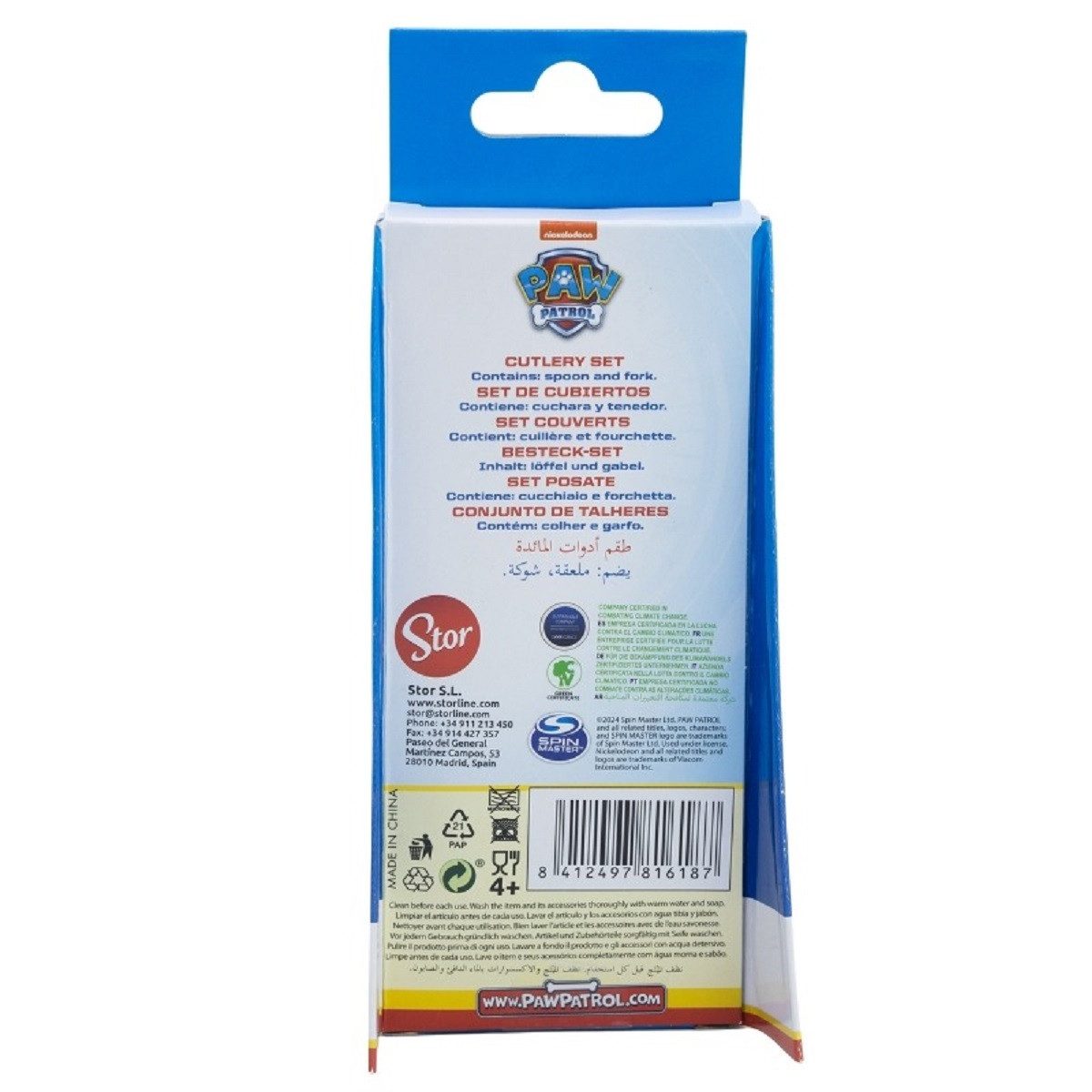 PAW PATROL Kinderbesteck Set 2-teilig – Löffel & Gabel mit Motivgriffen (2-tlg), 1 Personen