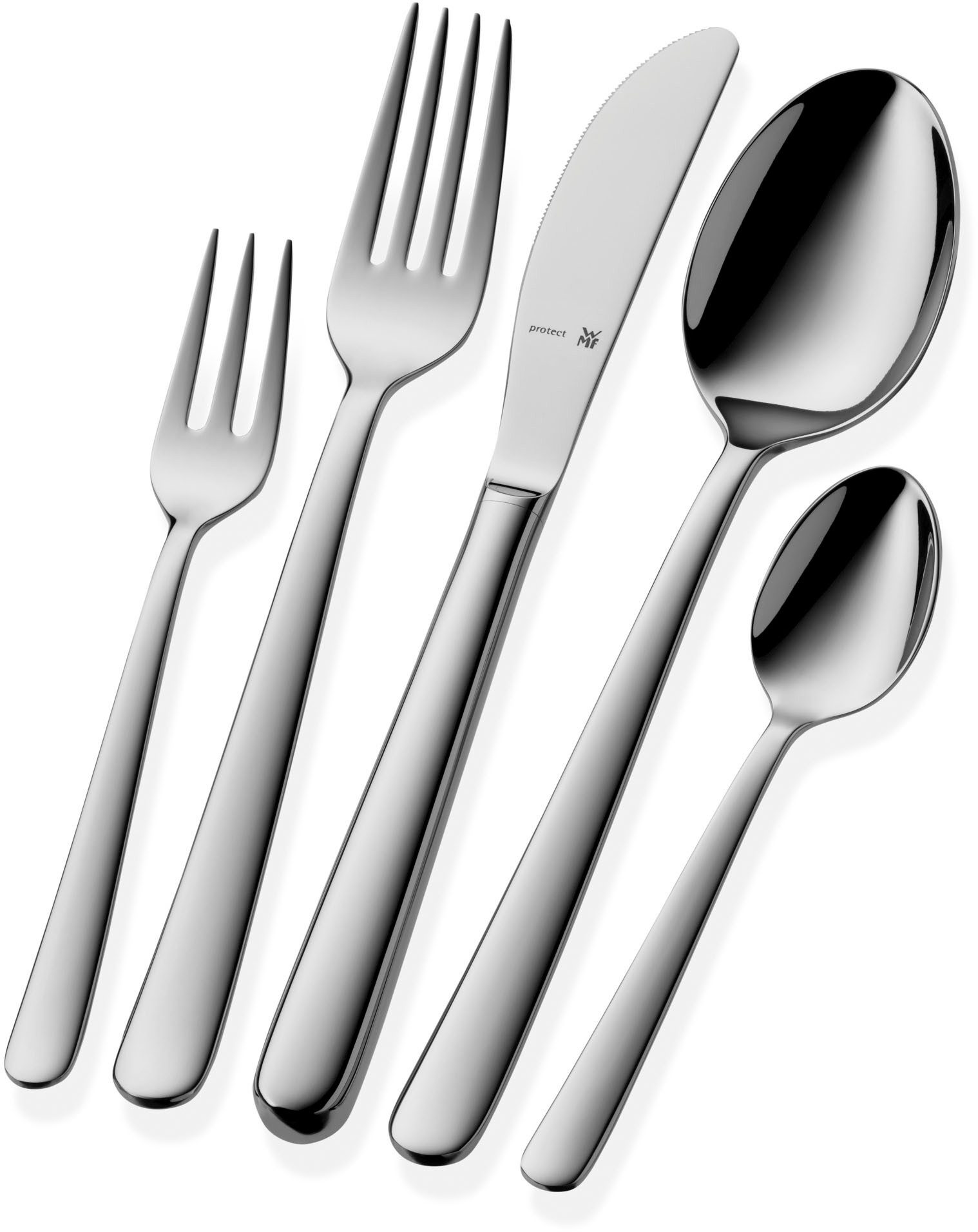WMF Besteck-Set Kult Plus (66-tlg), 12 Personen, Cromargan® Edelstahl Rostfrei, ergonomisch, Cromargan protect