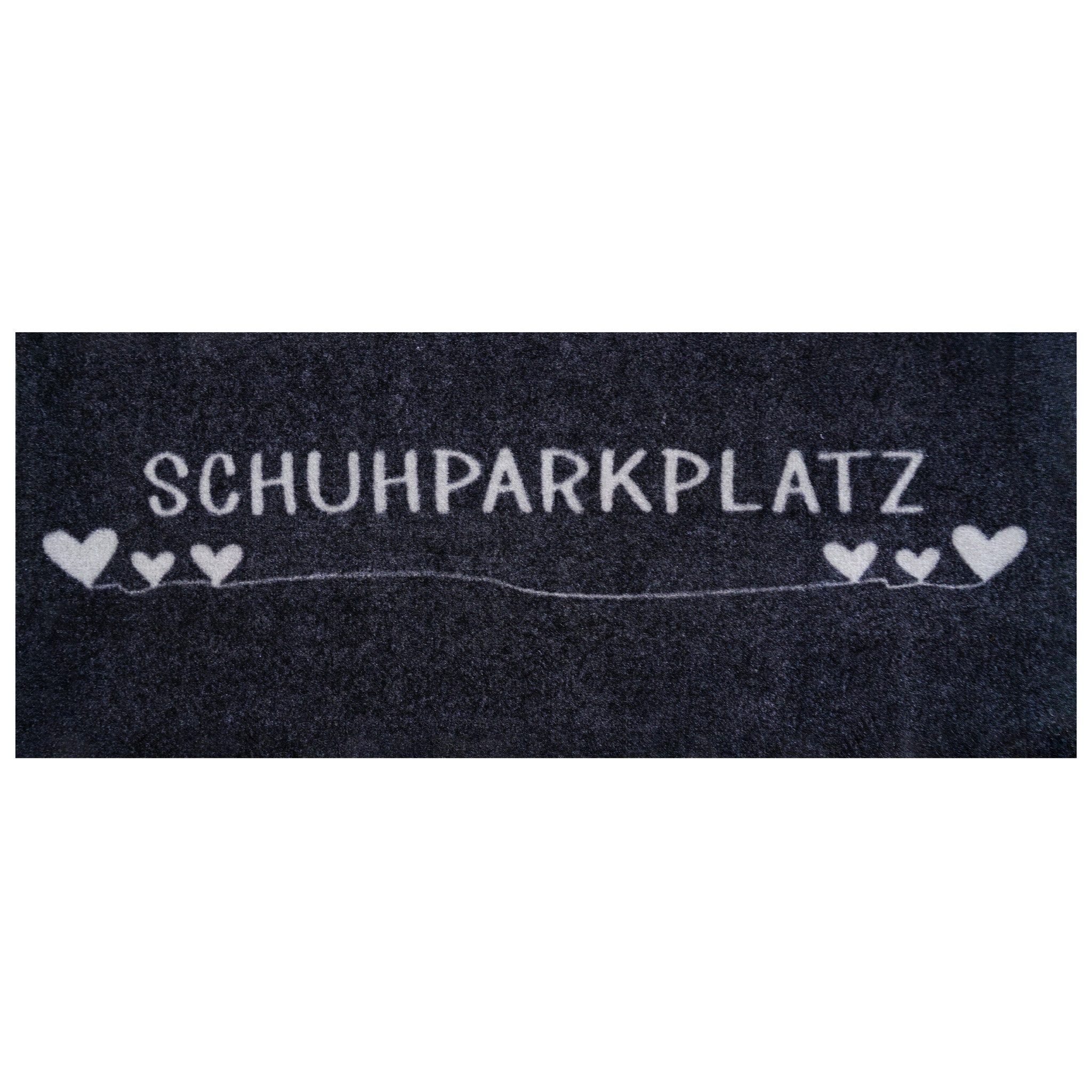 Floordirekt Fußmatte Varo, Waschbare Schuhmatte mit Schuhparkplatz, rutschhemmend, Schuhparkplatz für bis zu 4 Paar Schuhe