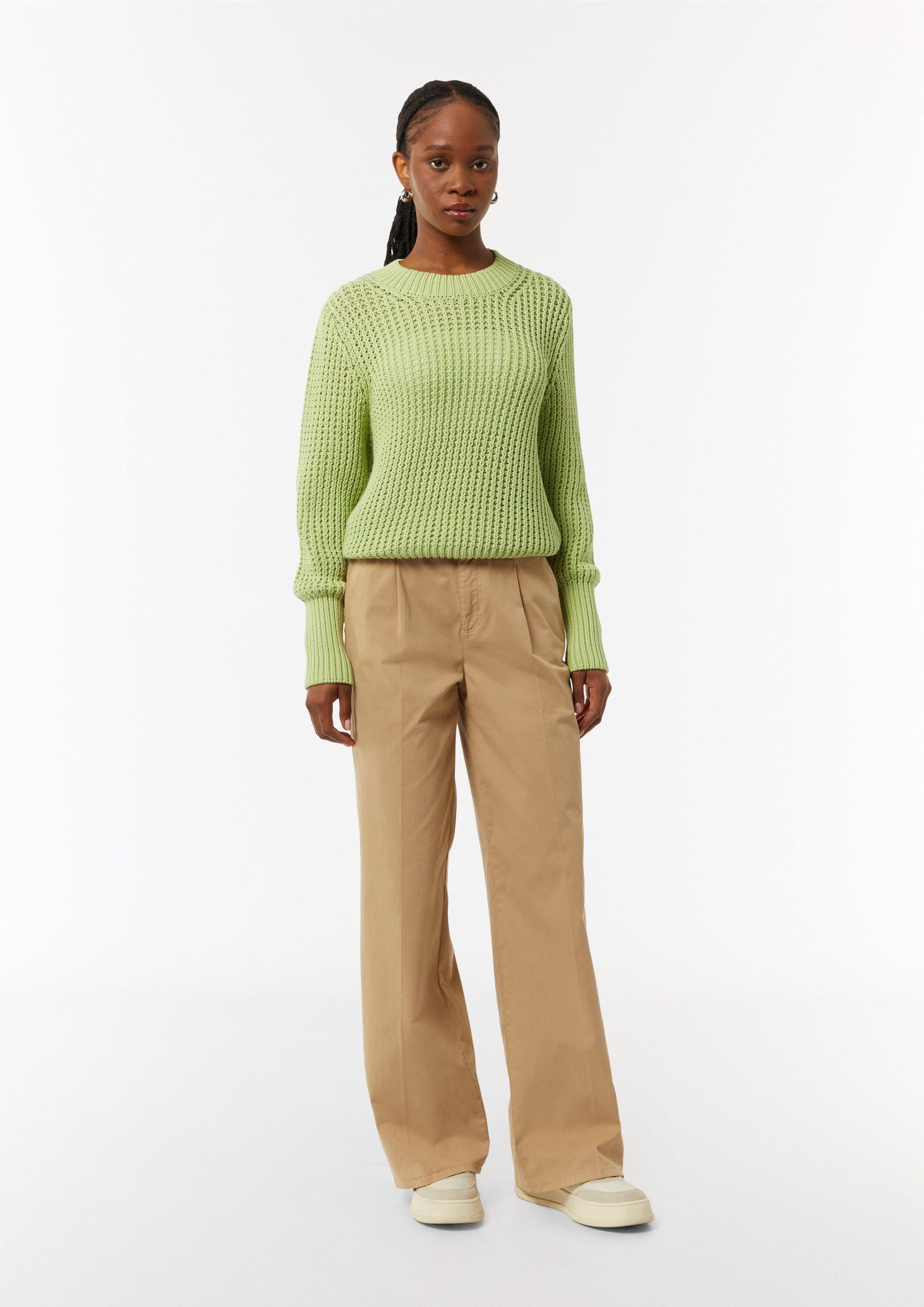 comma Longpullover Strickpullover Pullover mit Strukturmuster