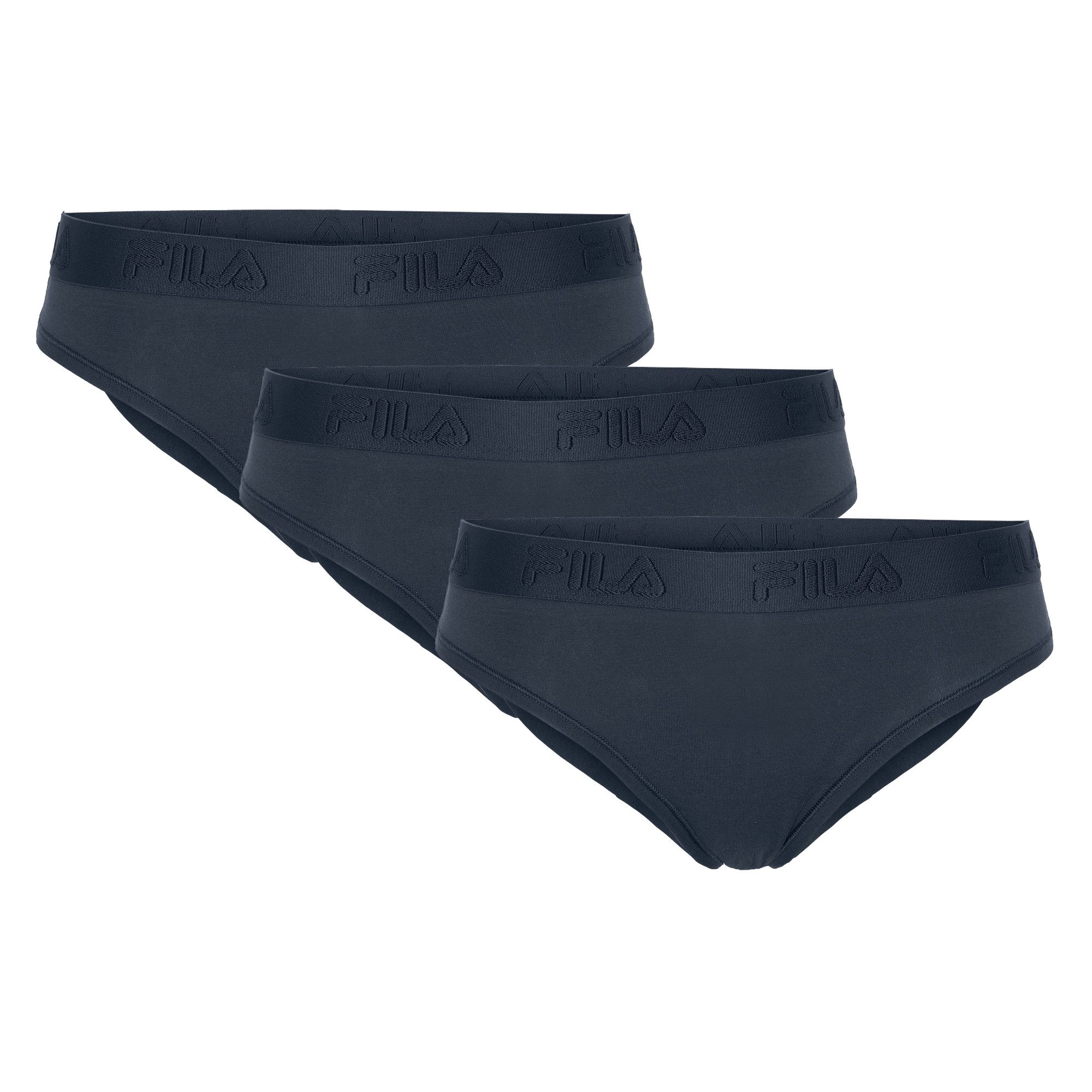 Fila Brasilslip (3er Pack) Baumwollmix, elastisch, Logobund