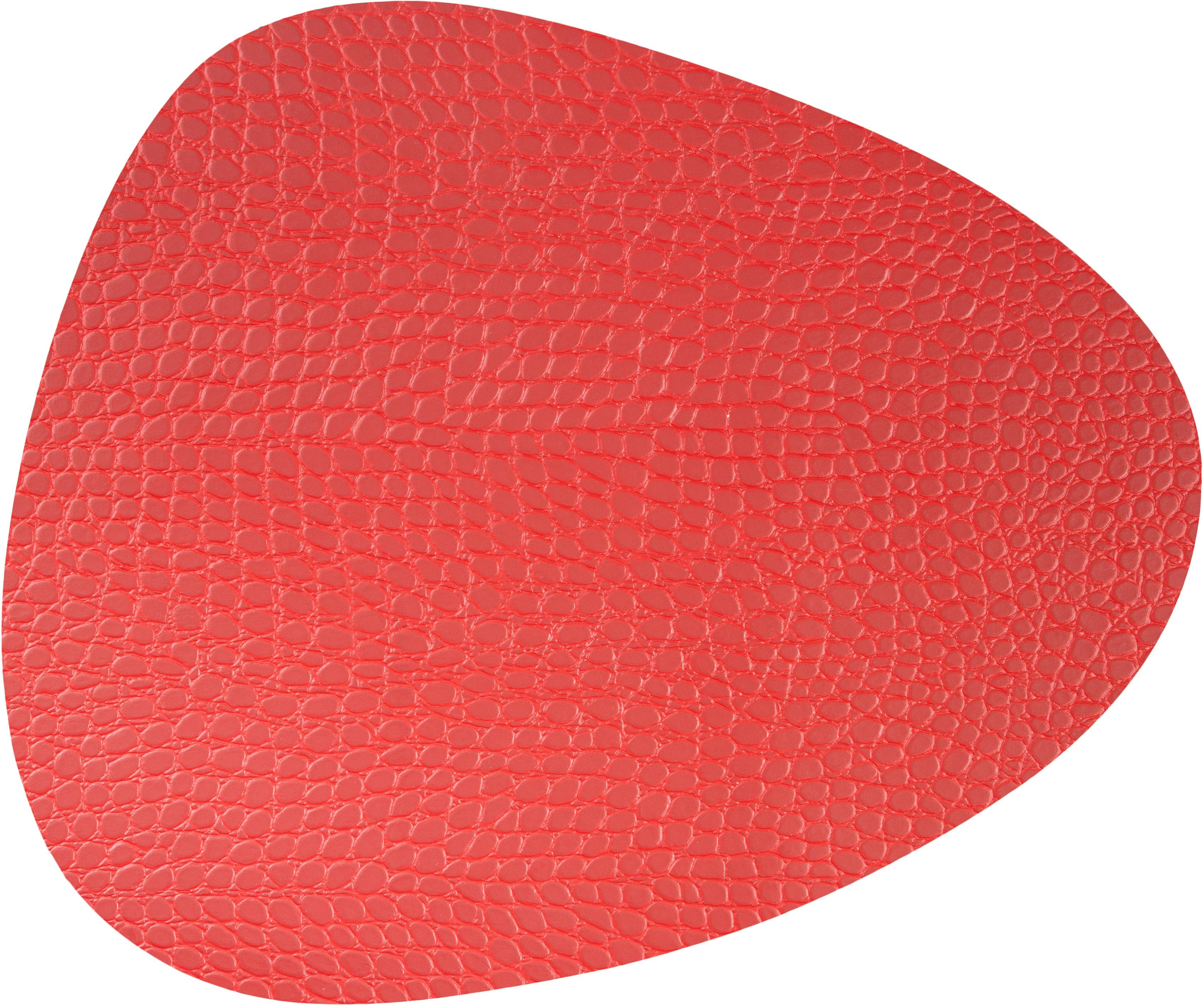 Platzset, Iguana – Stone-Shape, stuco, (Set, 2-St) rot