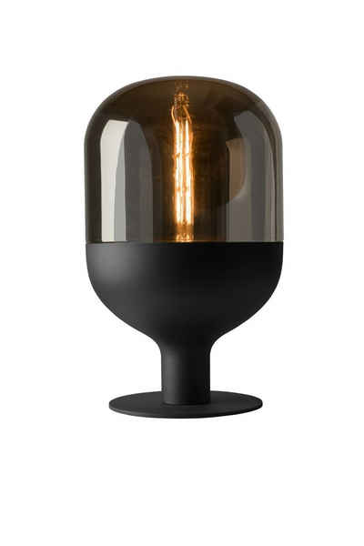 SOMPEX Tischleuchte Große Tischlampe Dome schwarz Glas gold Vintage-Look, ohne Leuchtmittel, mundgeblasenes Glas, E27 Fassung
