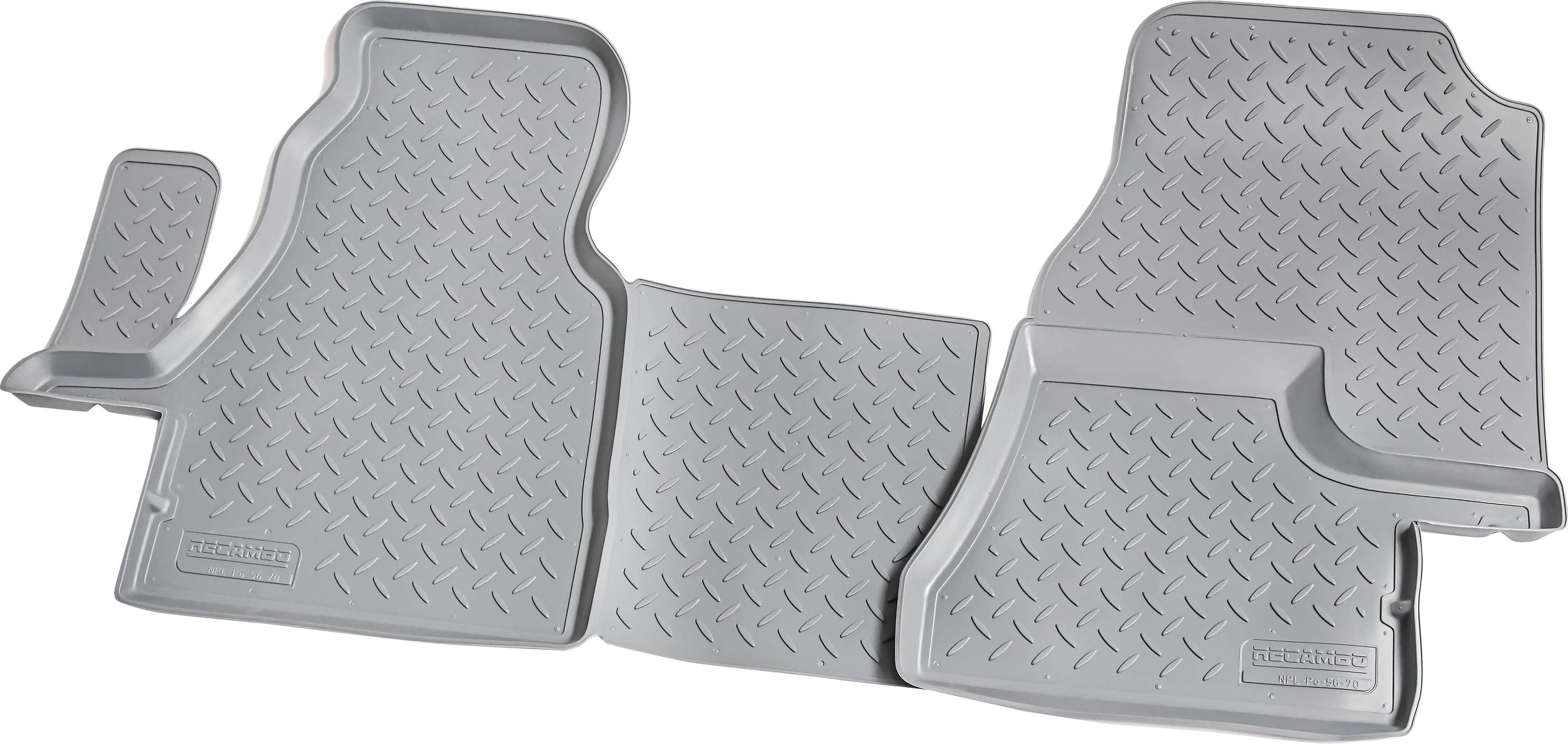 RECAMBO Passform-Fußmatten CustomComforts (4 St), für Mercedes-Benz  Sprinter, W901-W905 2000 - 2006, perfekte Passform, Pflegeleicht,  strapazierfähig, reißfest und geruchsneutral
