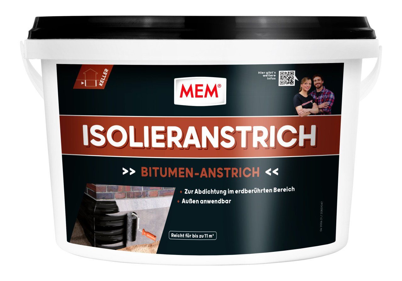 MEM Bauchemie Isoliergrundierung MEM Bitumen Isolieranstrich 5 l