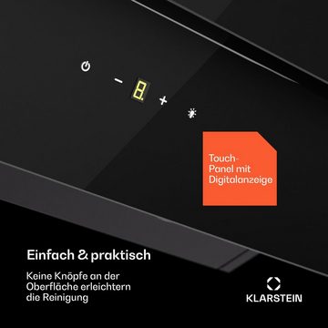 Klarstein Deckenhaube Serie CGCH3-Antonia-90BK Antonia, Kopffreihaube head -free Abluft Umluft LED Touch