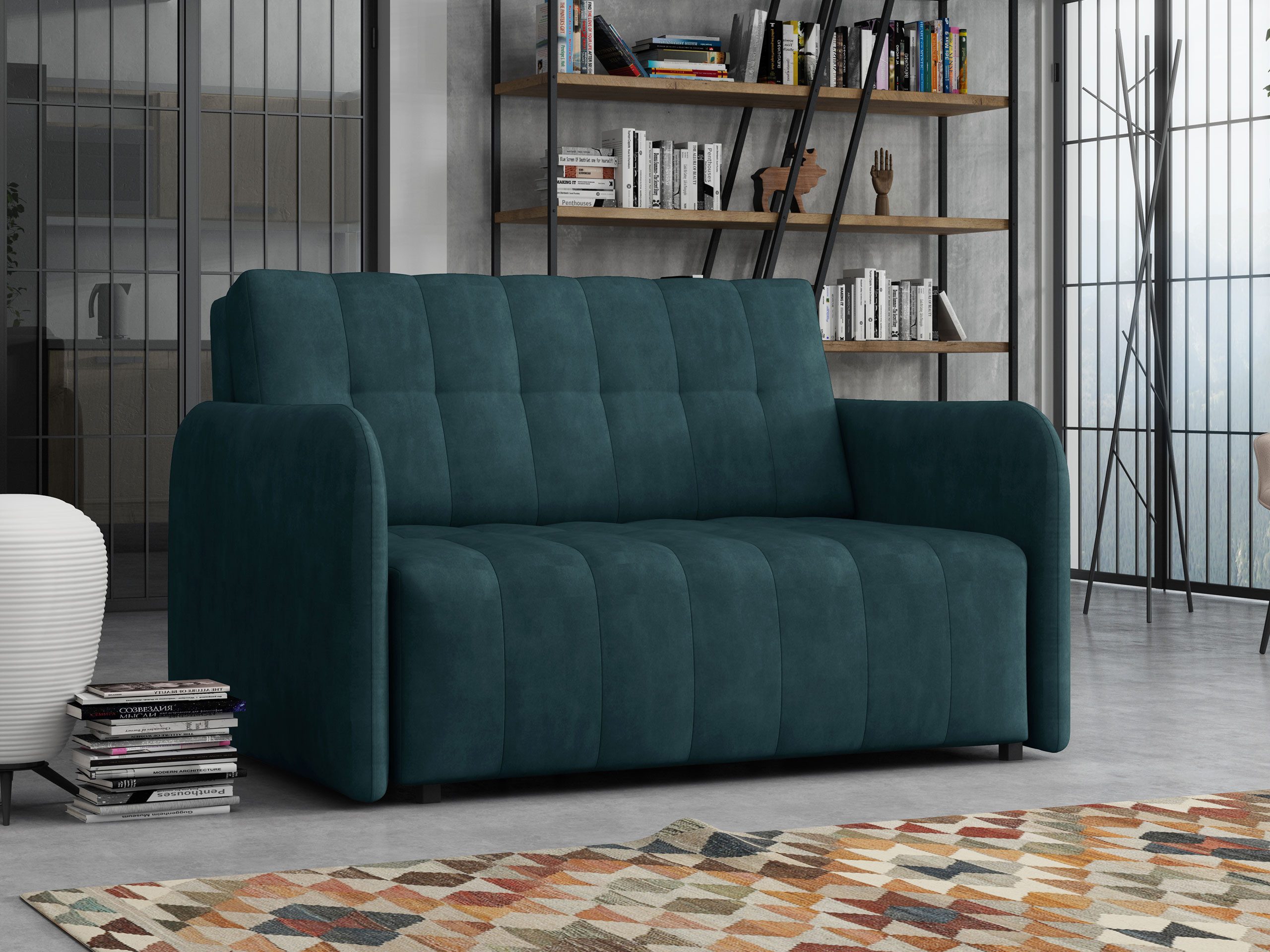 MIRJAN24 Schlafsofa Viva Grand II, mit Bettkasten und Schlaffunktion, 2 Sitzer Polstersofa inkl. Kissen, Wohnlandschaft