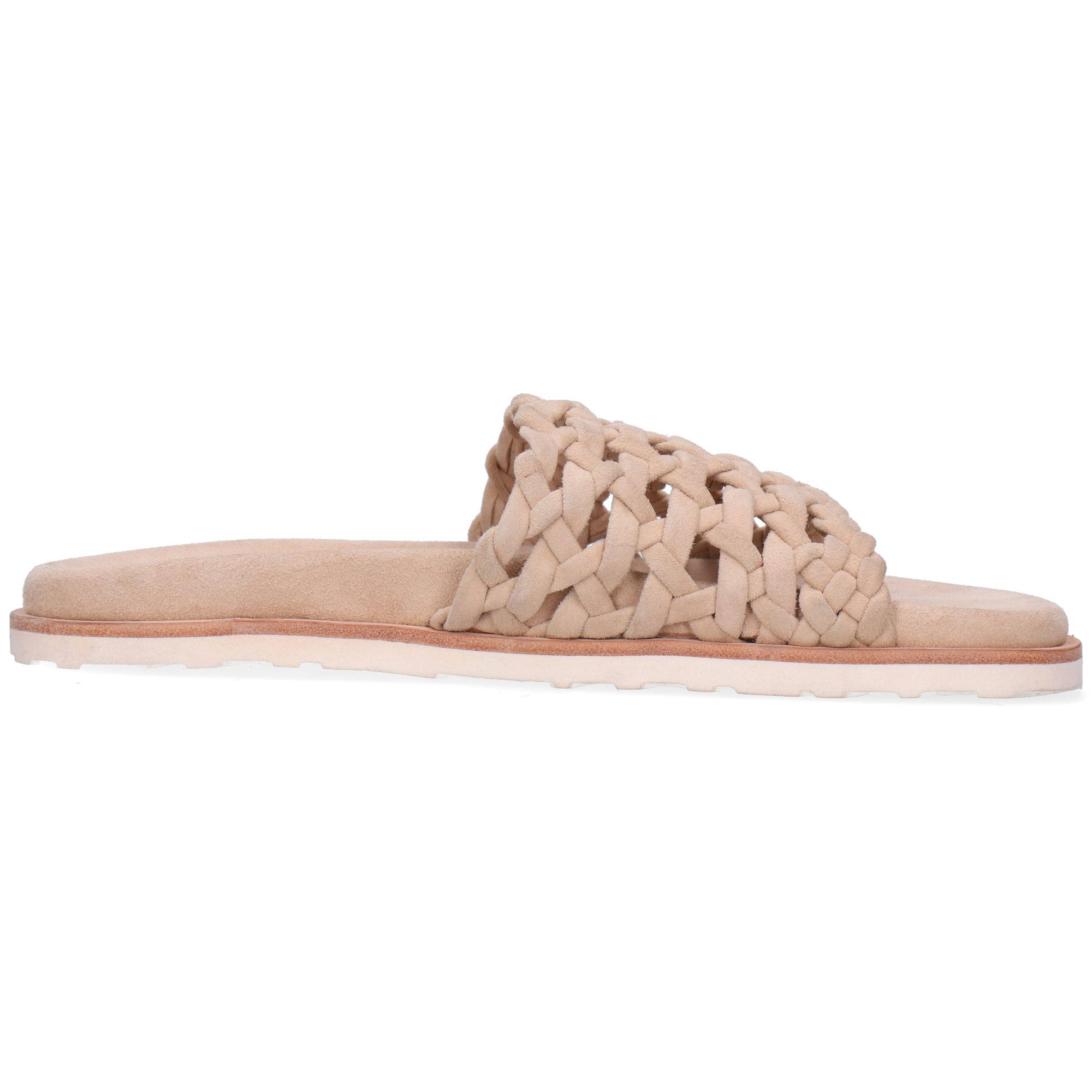 Melvin & Hamilton Petra 5 Leder-Geflochtene Schuhe für Damen Pantolette Flache Absätze, Echtes Leder, Von Hand geflochten