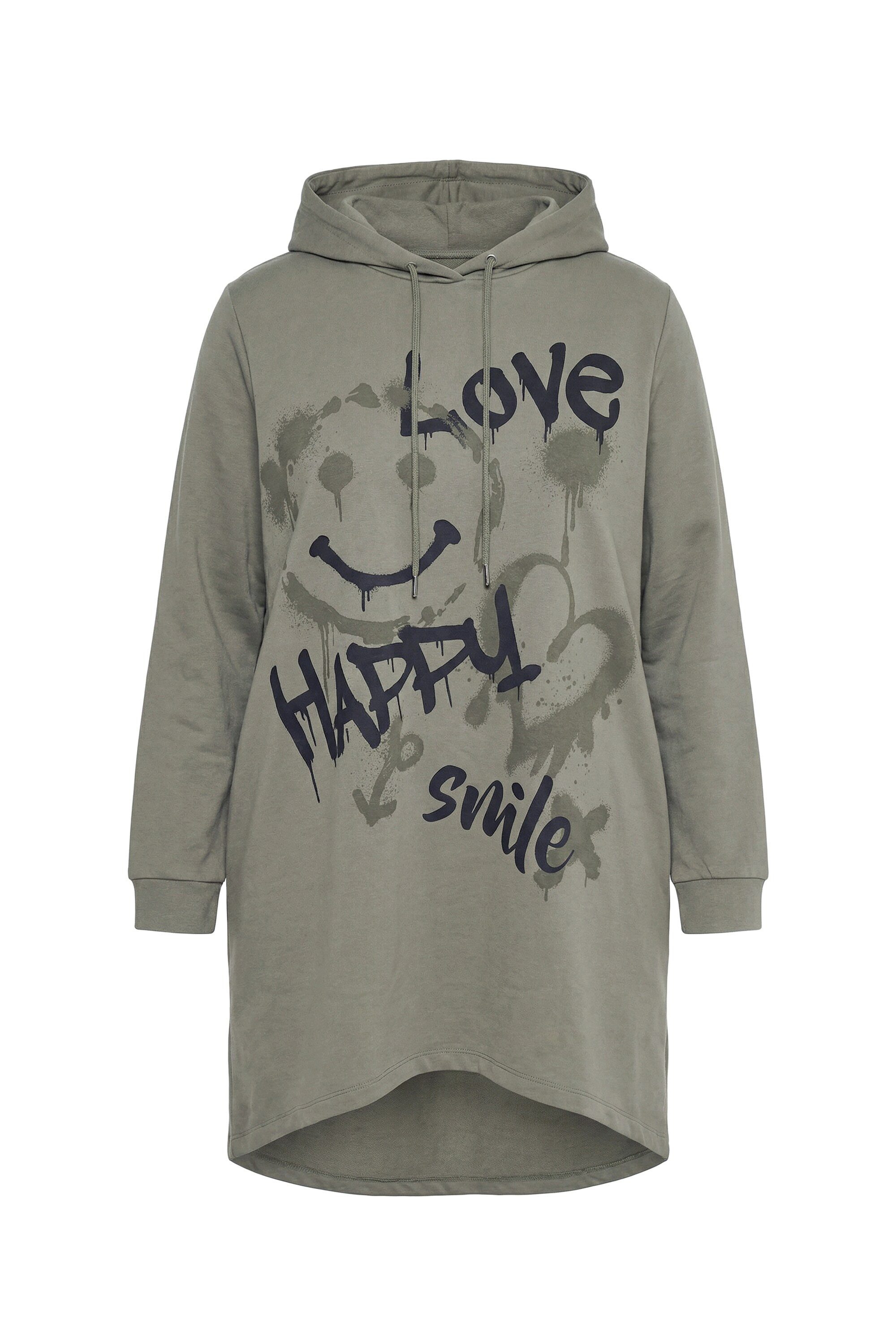 Angel of Style Sweatshirt Hoodie oversized Smiley-Motiv mit Schriftzug günstig online kaufen