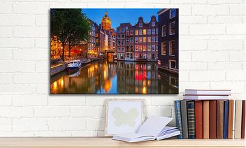 WandbilderXXL Leinwandbild Canal in Amsterdam, Amsterdam (1 St), Wandbild,in 6 Größen erhältlich