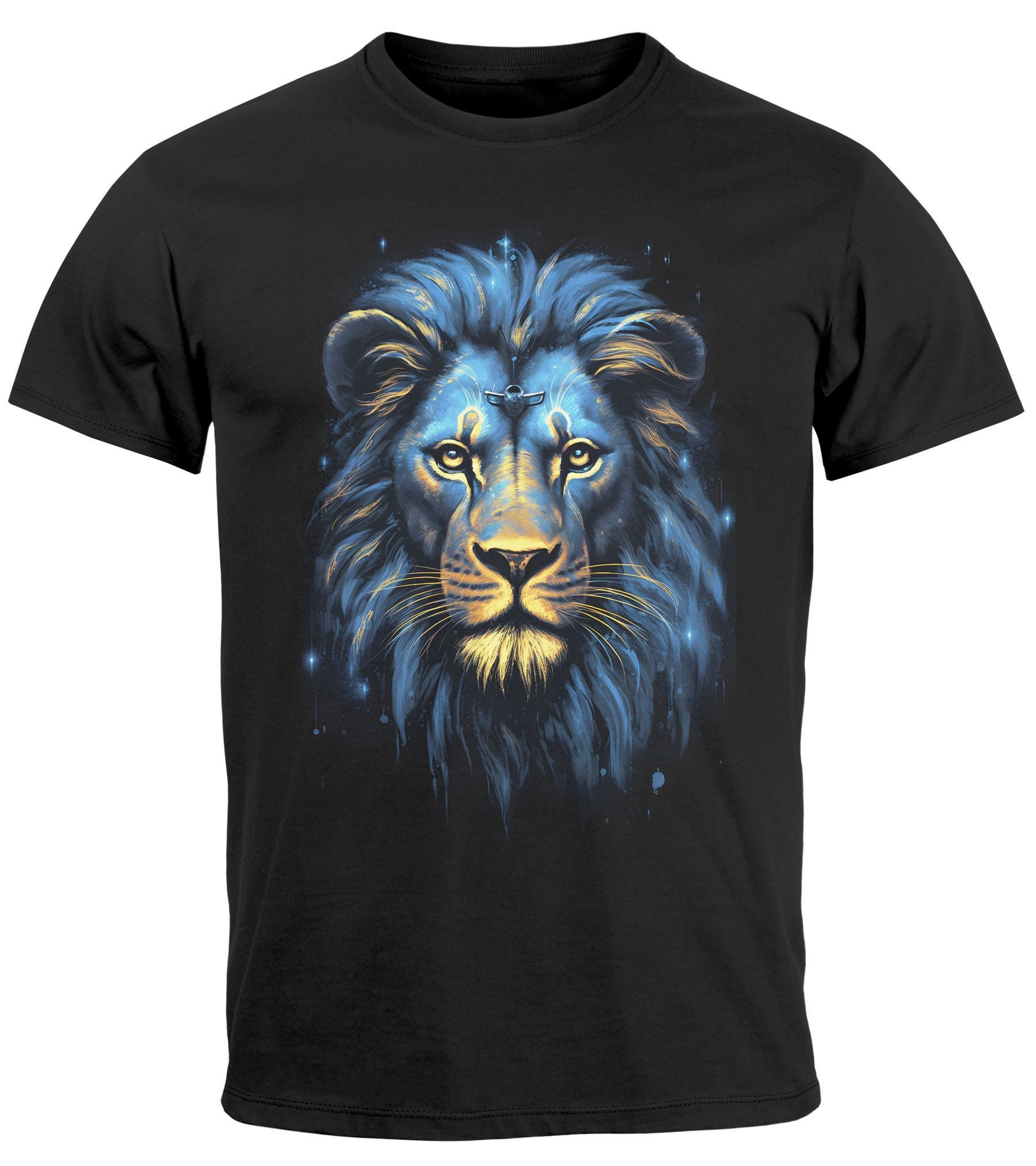 Neverless Print-Shirt Herren T-Shirt Löwe Lion günstig online kaufen