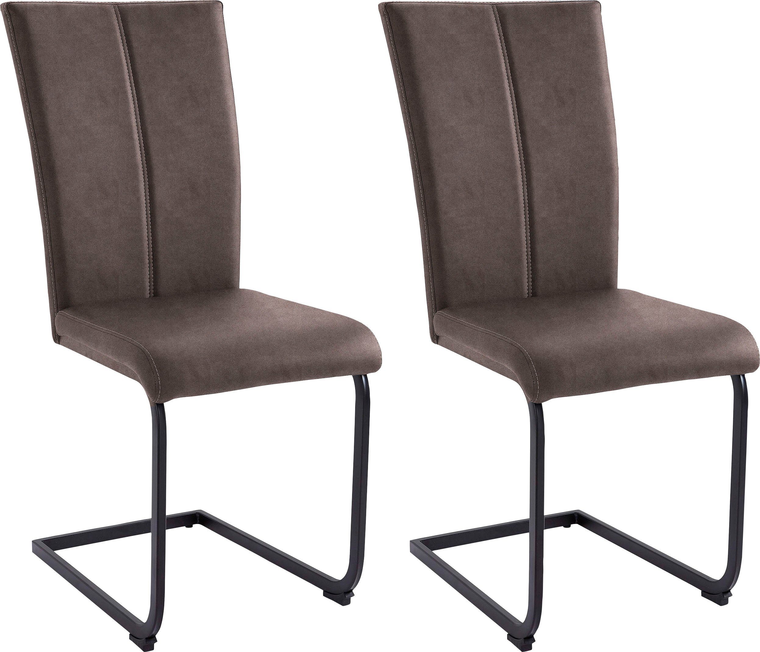 Home affaire Freischwinger "Nils", (Set), 2 St., Microfaser VINTAGE, Stuhl günstig online kaufen