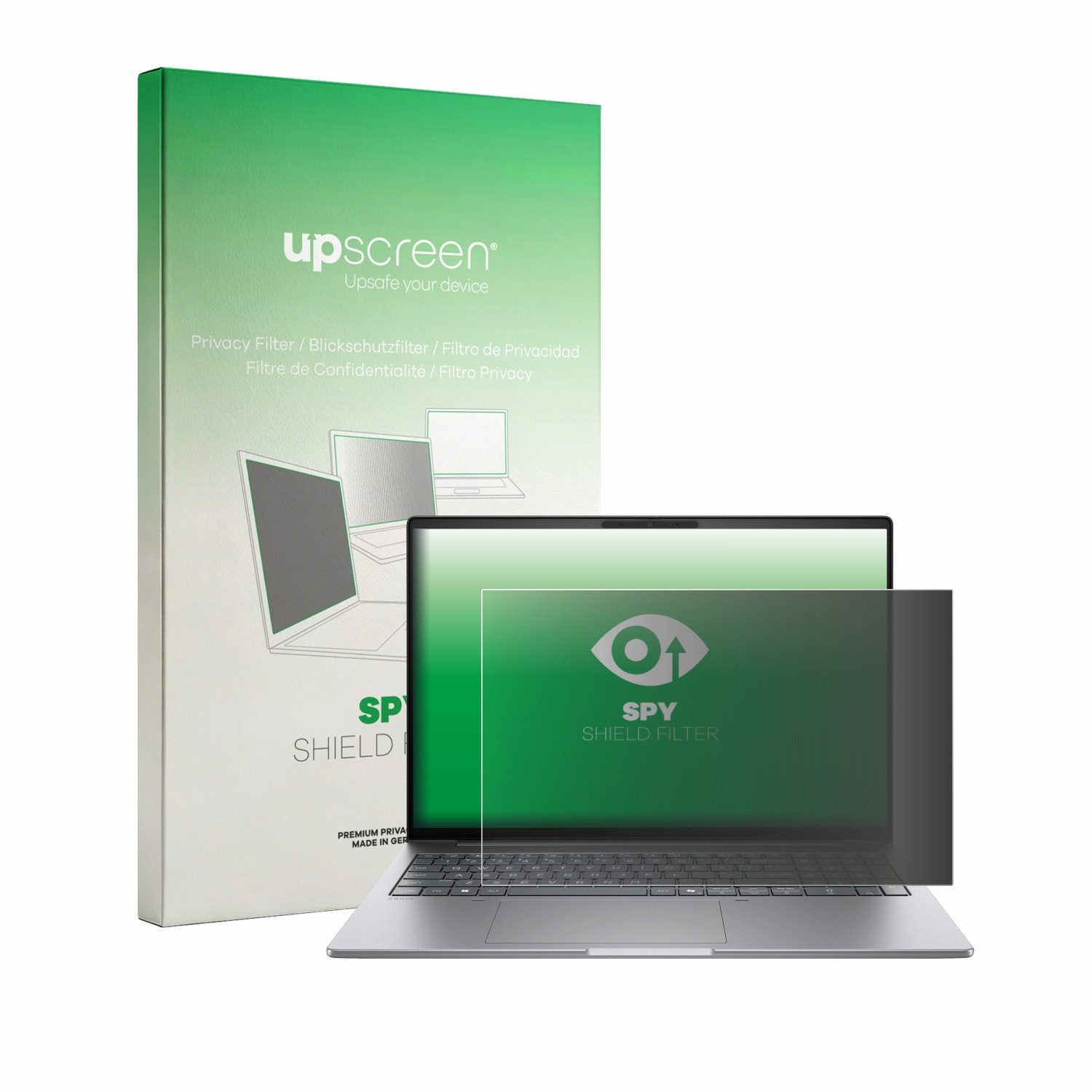 upscreen Displayschutzfolie Blickschutzfilter für HP Zbook 8 G2i 16", Anti-Spy Privacy Filter Sichtschutz Blickschutzfilter Blaulicht-Schutz