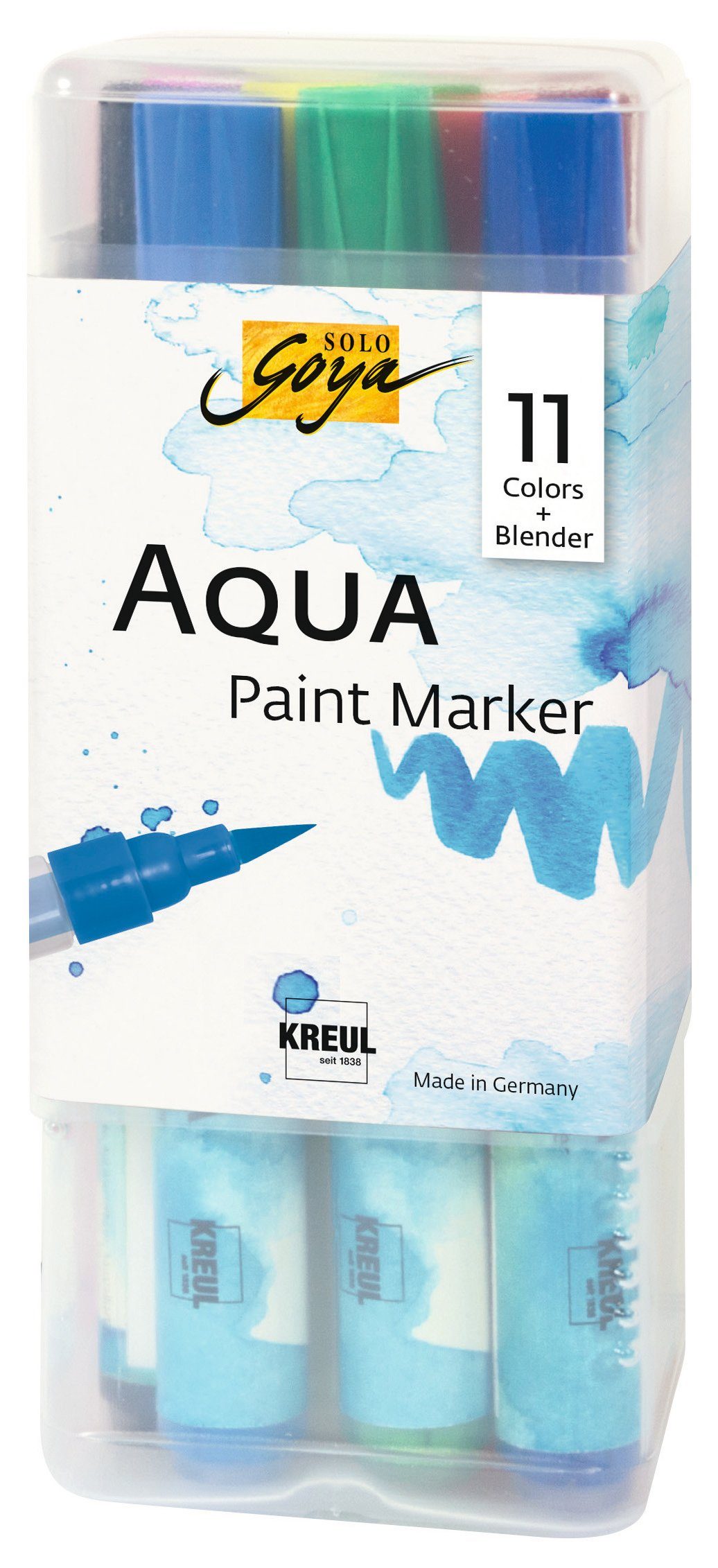 Kreul Aquarellstifte Aquarellstifte-Set Solo 12er-Set Aqua Paint (12-tlg), Marker, Goya
