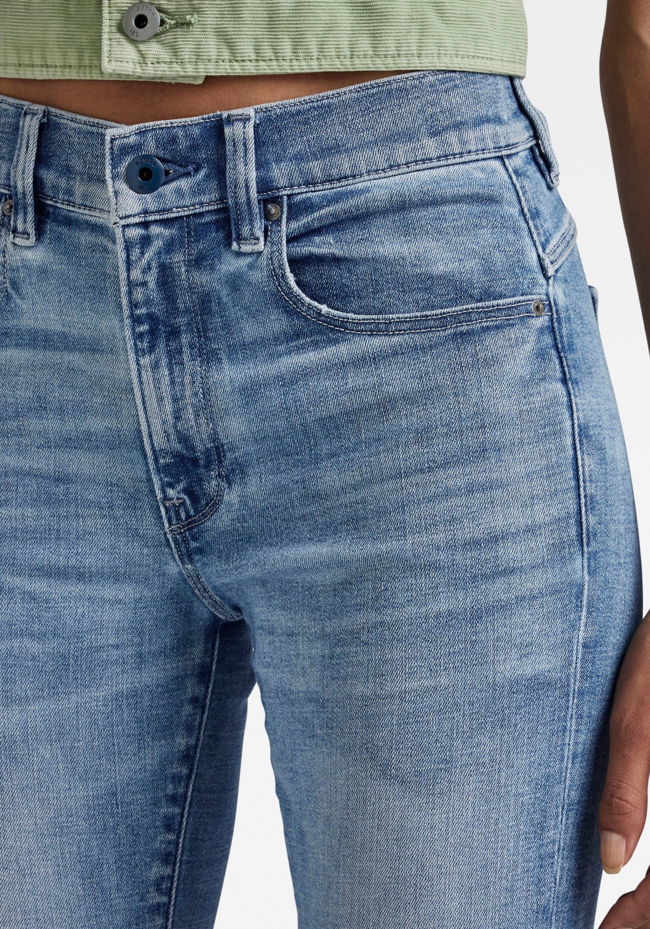 RAW mit durch Stretchanteil sun Skinny-fit-Jeans Wohlfühlfaktor faded G-Star niagara