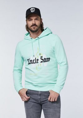 Uncle Sam Kapuzensweatshirt im Label-Design