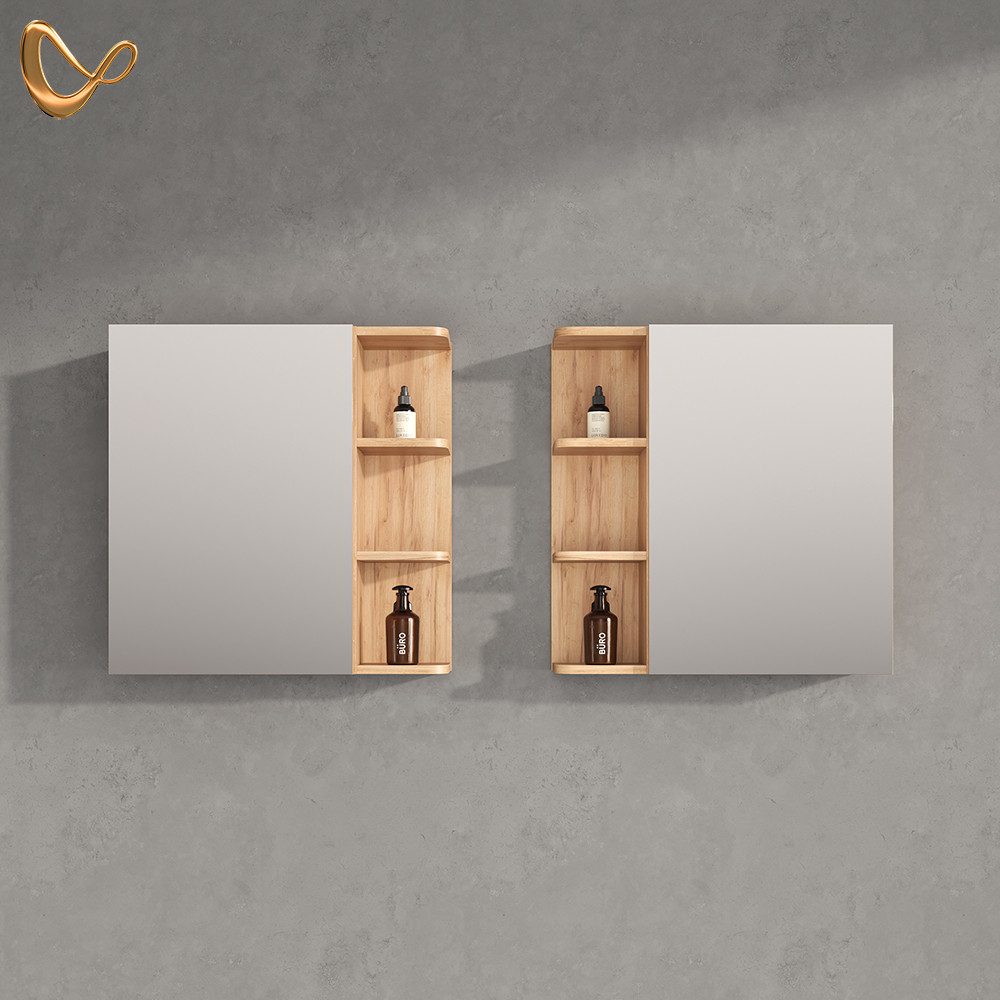 Livinity® Badezimmerspiegelschrank Fucino, Goldkraft Eiche, 62 x 64 cm (1-St)