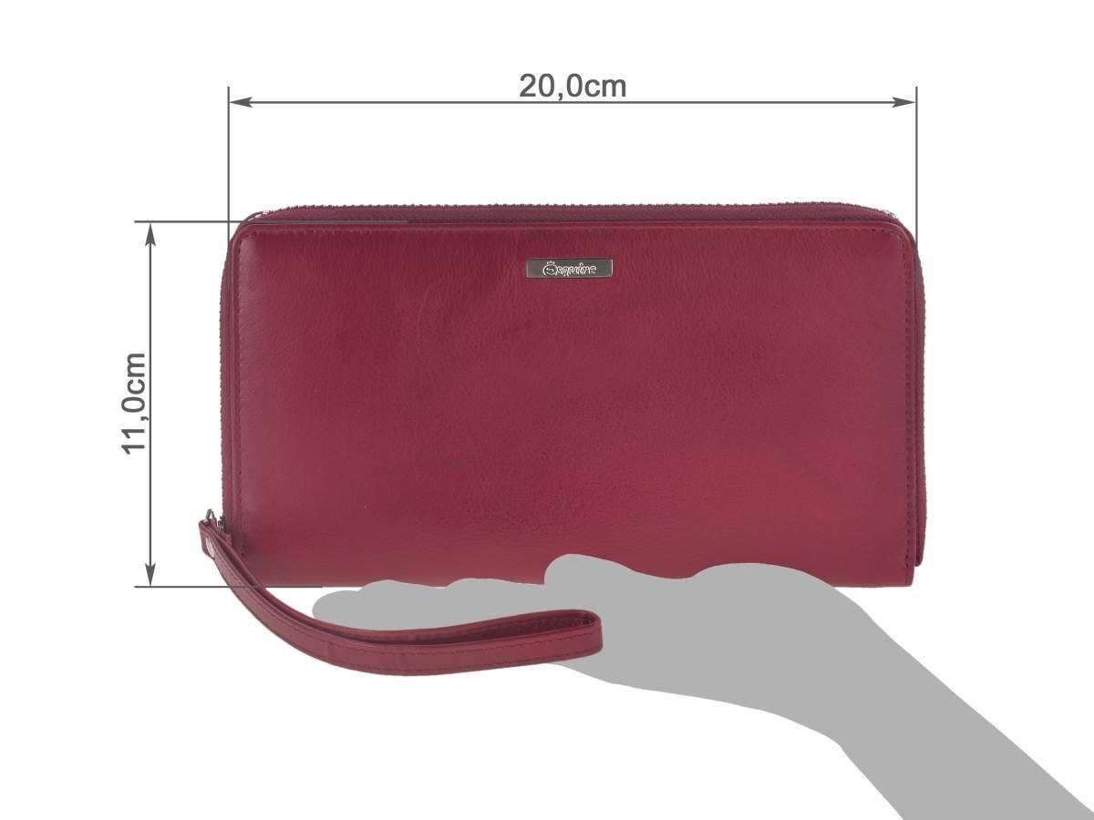Esquire Geldbörse Comfort, für Senioren, rot Portemonnaie kompaktes ältere Damen, für