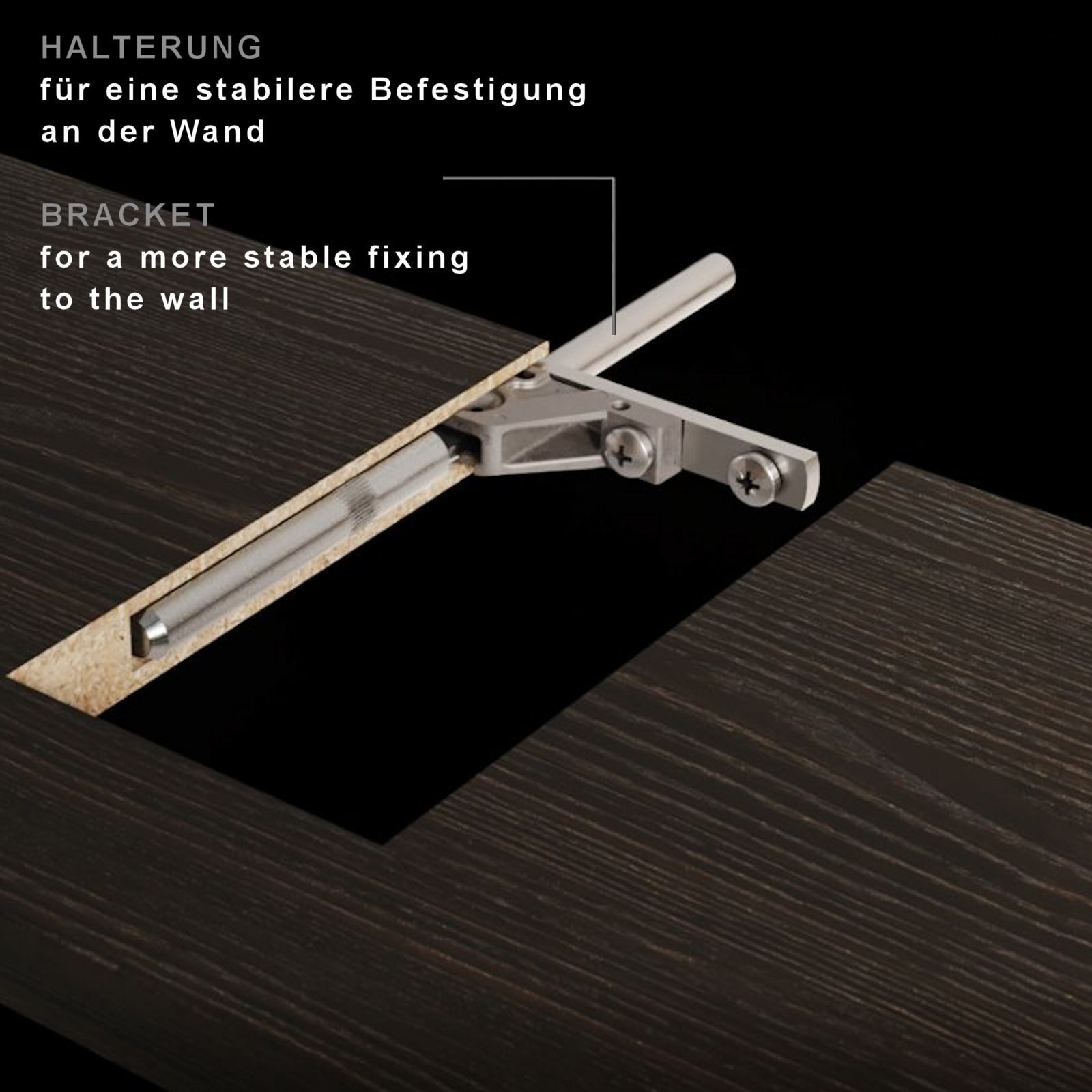 SO-TECH® Wandregalhalter Triade Slim 3D Verstellbarkeit von Italiana Ferramenta, 1-tlg., Befestigungsplatte für Regalbodenträger