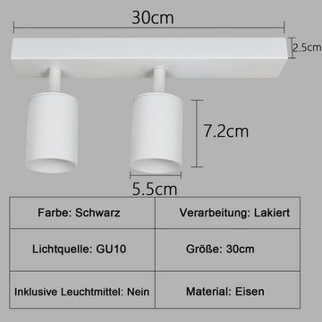 Nettlife Deckenstrahler 2/3/4/ Flammig Deckenlampe Weiss Deckenleuchte GU10 Modern Deckenspot, Schwenkbar 350°, LED wechselbar, Flur Wohnzimmer Schlafzimmer Küche