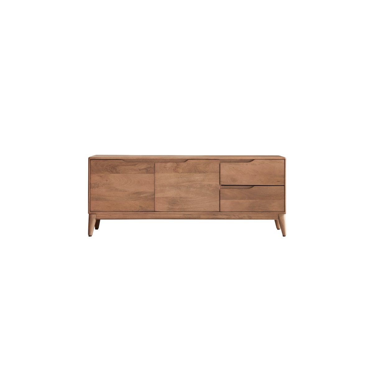 Tikamoon TV-Schrank TV-Schrank Gabrielle aus massivem Mangoholz, 140 cm