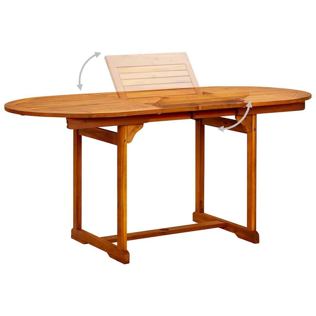 furnicato Esstisch Garten-aus Echtholz, erweiterbar, 120-170 x 80 x 75 cm, (1-St), Witterungsbeständiger Outdoor-Tisch mit pflegeleichter Oberfläche