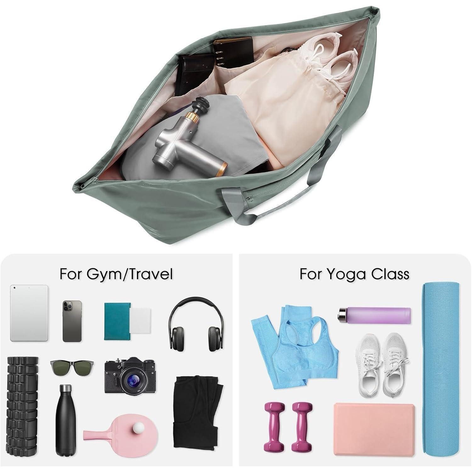LuxusKollektion Yogatasche Sporttasche Damen Herren Yoga Reise Fitness Pilates Groß Nassfach