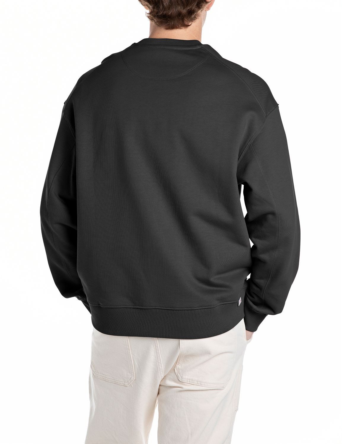 Replay Sweatshirt mit gesticktem Schriftzug vorn günstig online kaufen