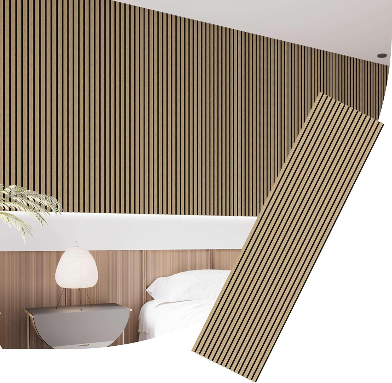 IZODEKOR 3D Wandpaneel IZODEKOR 3D Akustik Wandpaneele Holz 60x240cm Wandverkleidung 2er Set