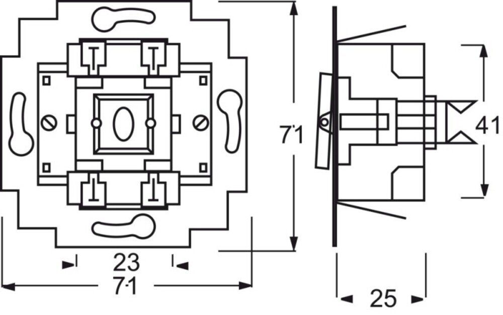 Serienschalter-Einsatz Busch-Jaeger USGL 2000/5 Klemmen Busch-Jaeger