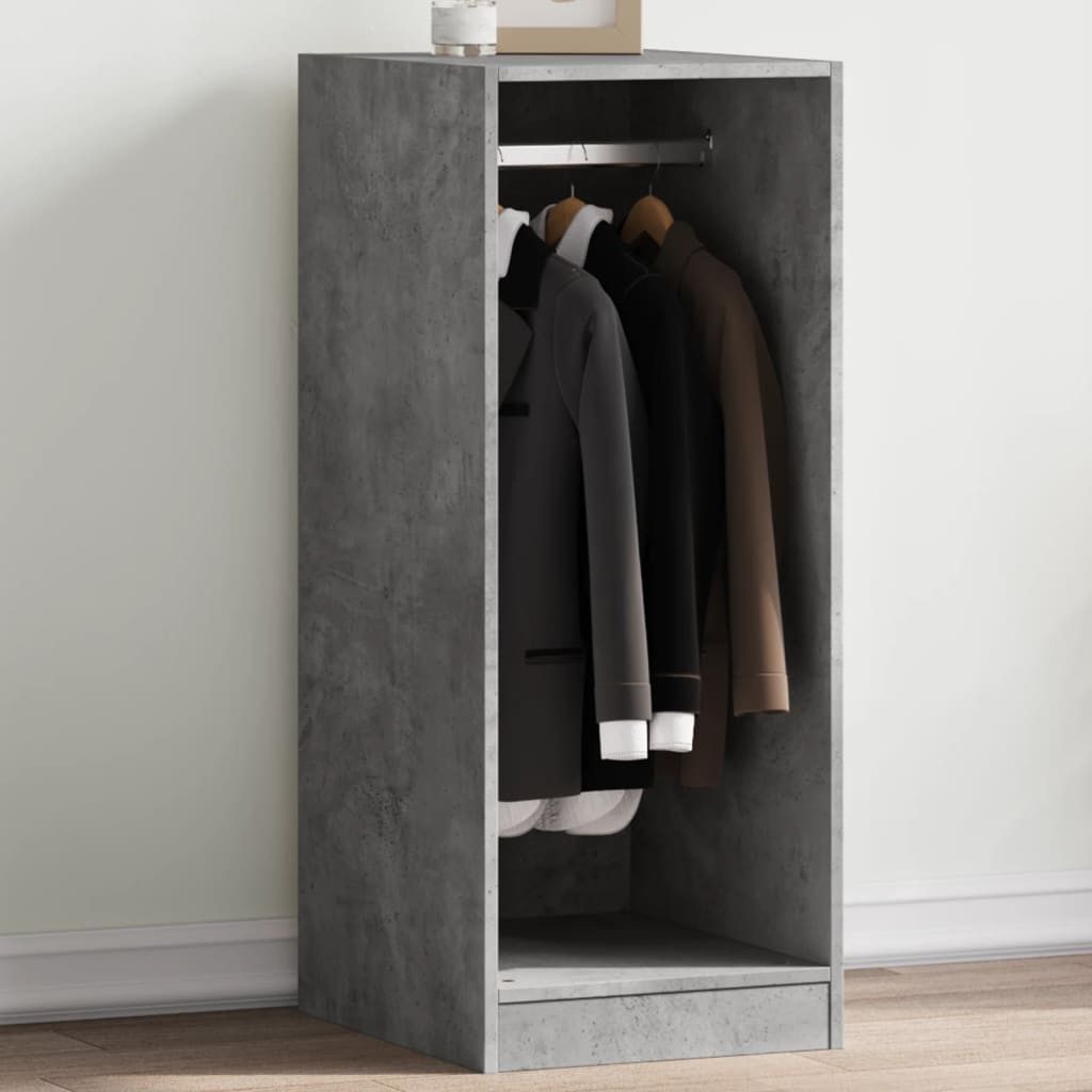 vidaXL Kleiderständer Kleiderschrank Betongrau 48x41x102 cm Holzwerkstoff, (1 St)