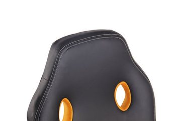 TPFLiving Gaming-Stuhl Elon mit bequemer Rückenlehne - höhenverstellbar und 360° drehbar (Schreibtischstuhl, Drehstuhl, Chefsessel, Bürostuhl XXL), Gestell: Kunststoff schwarz - Sitz: Kunstleder, Netzbezug schwarz/gelb