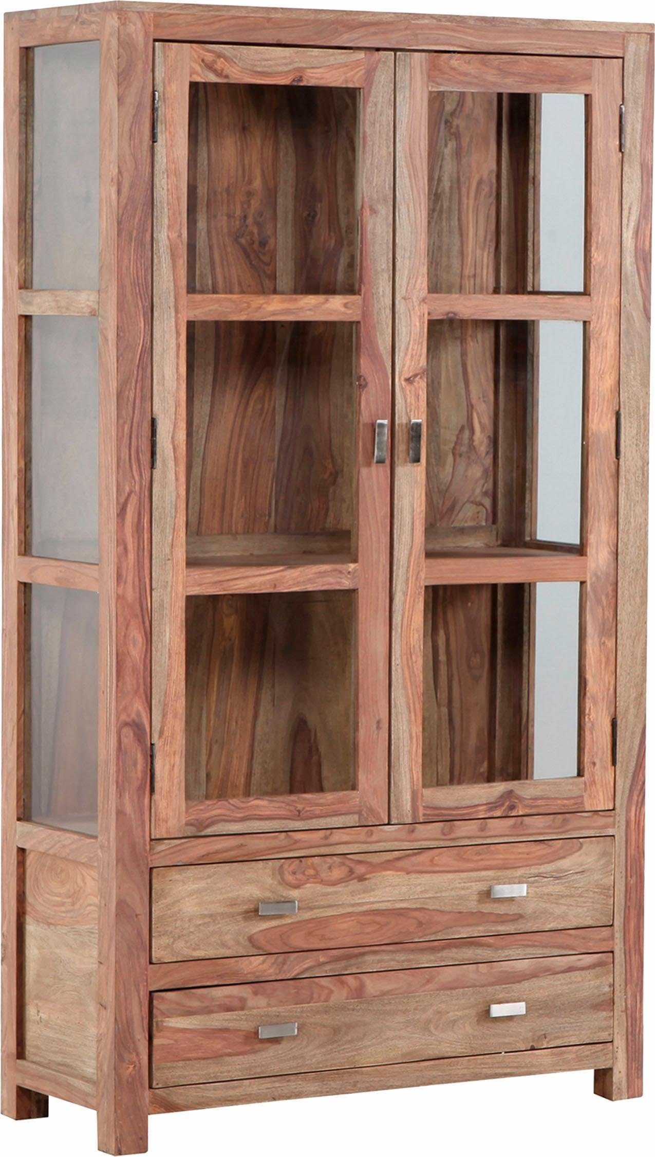 Gutmann Factory Vitrine »Inka« aus massivem Sheesham Holz, Höhe 180 cm  online kaufen | OTTO