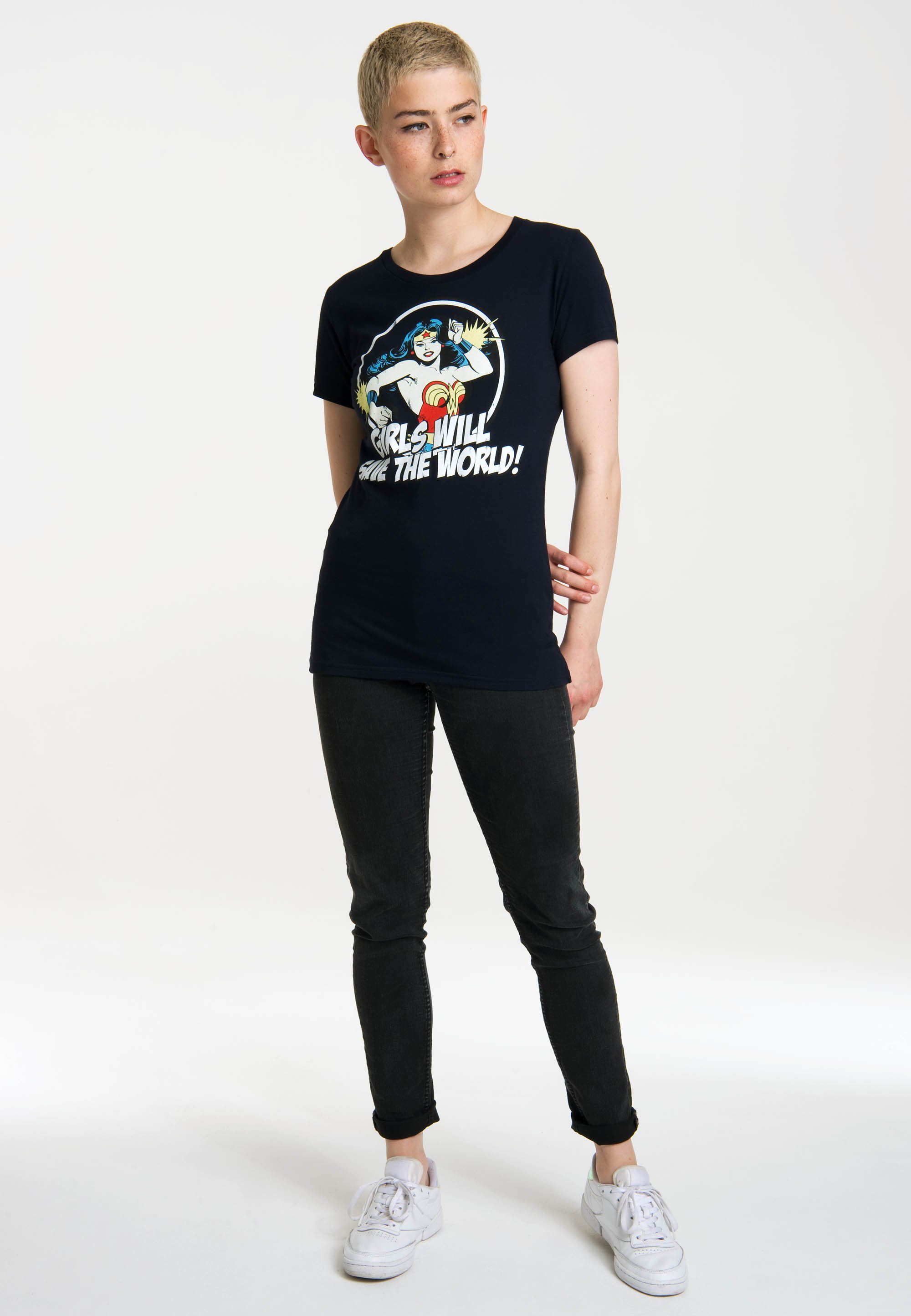 LOGOSHIRT T-Shirt Wonder Woman mit tollem Statement-Print